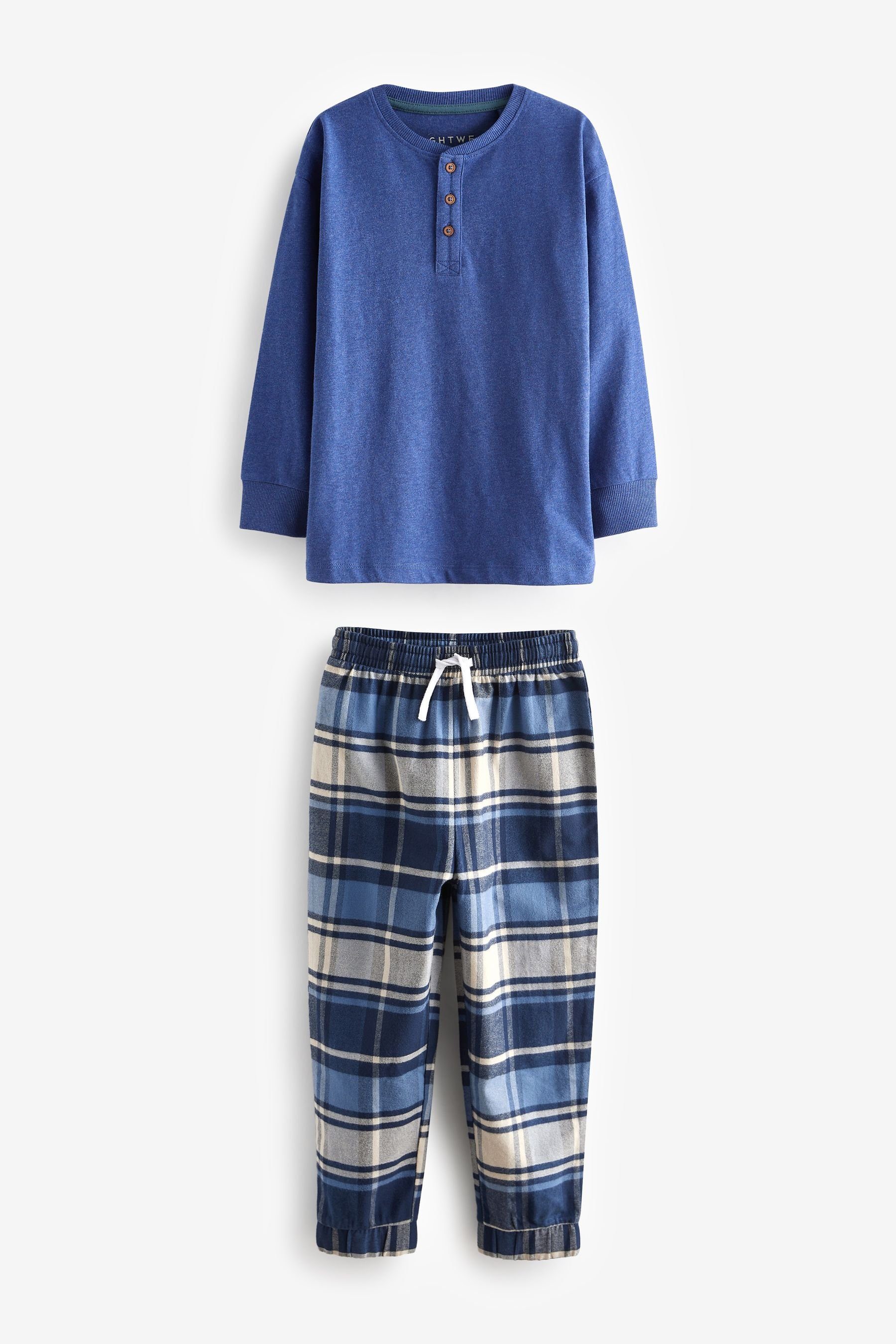 Next Pyjama Pyjamas im 2er-Pack tlg) (4 Check Bottom Blue