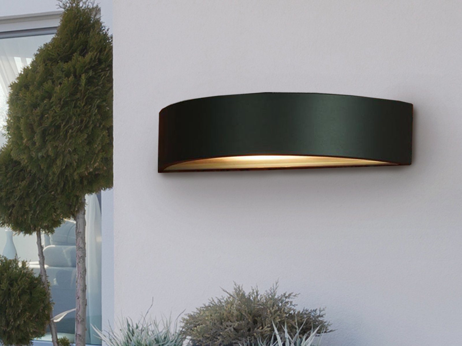 meineWunschleuchte LED AußenWandleuchte, Downlight Fassadenbeleuchtung