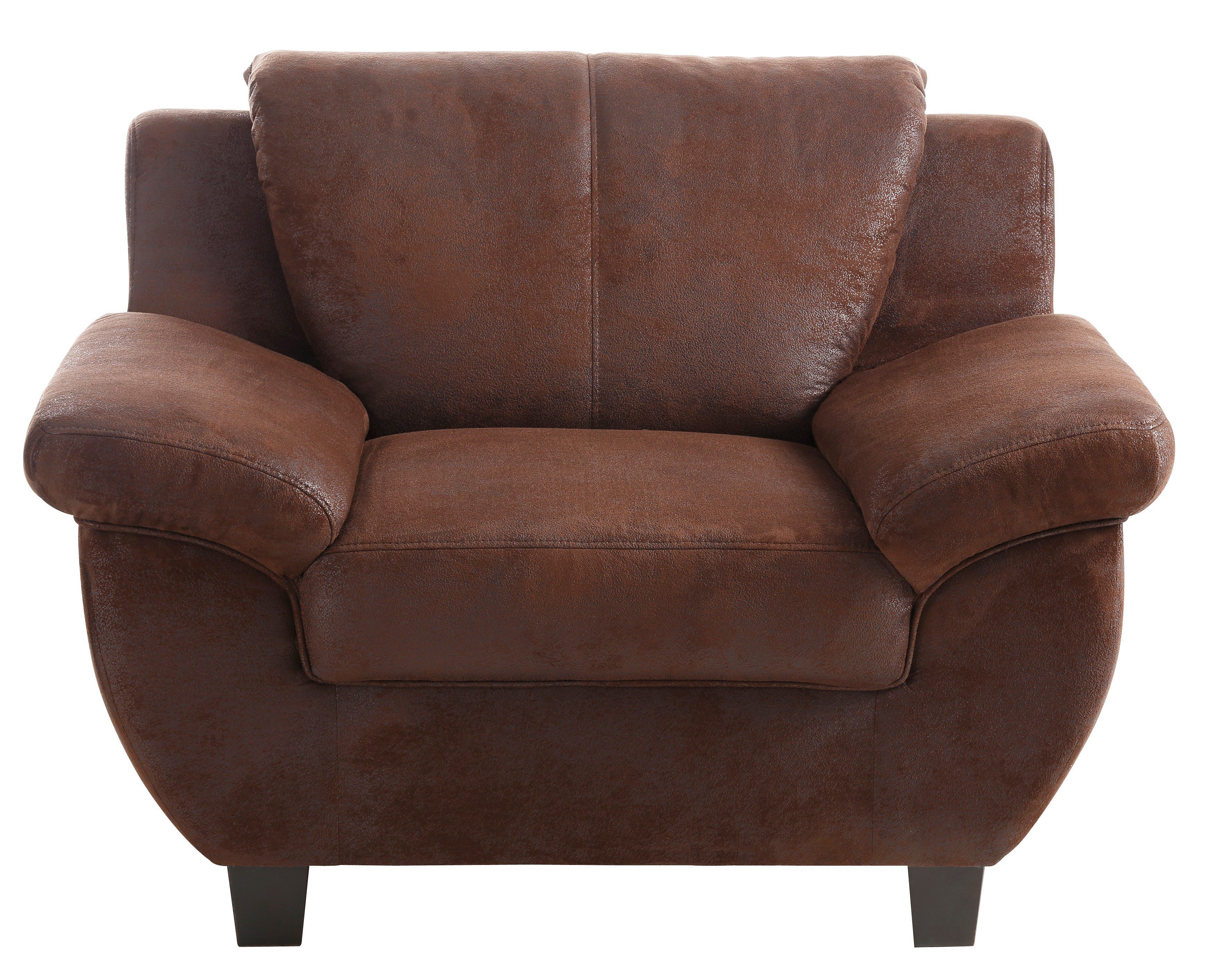 Home affaire Sessel Yesterday belastbar bis 140kg/ Sitz, Microfaser MELROSE®, mocca