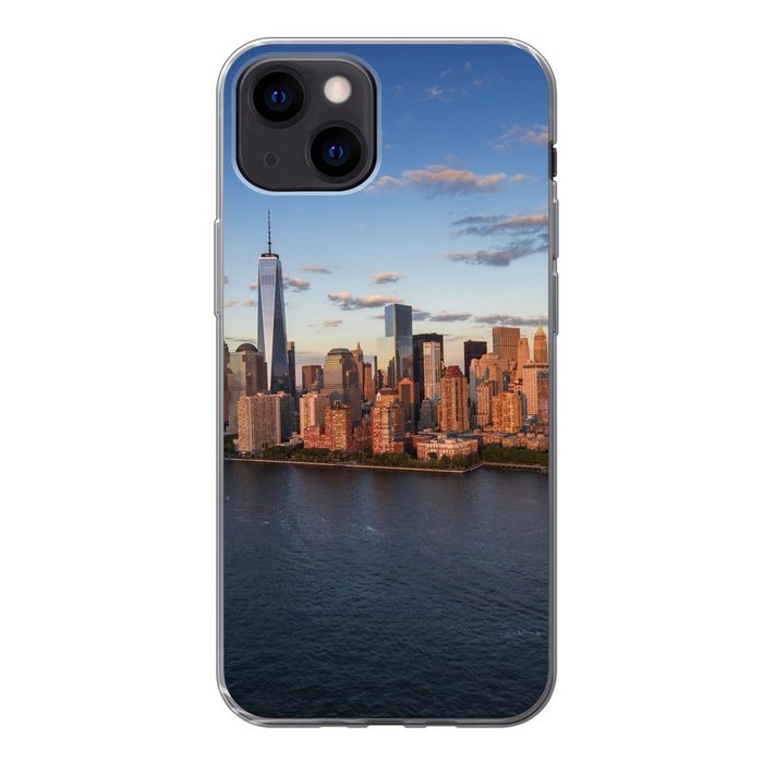 MuchoWow Handyhülle New York - Skyline - Boot Handyhülle Apple iPhone 13 Mini Smartphone-Bumper Print Handy