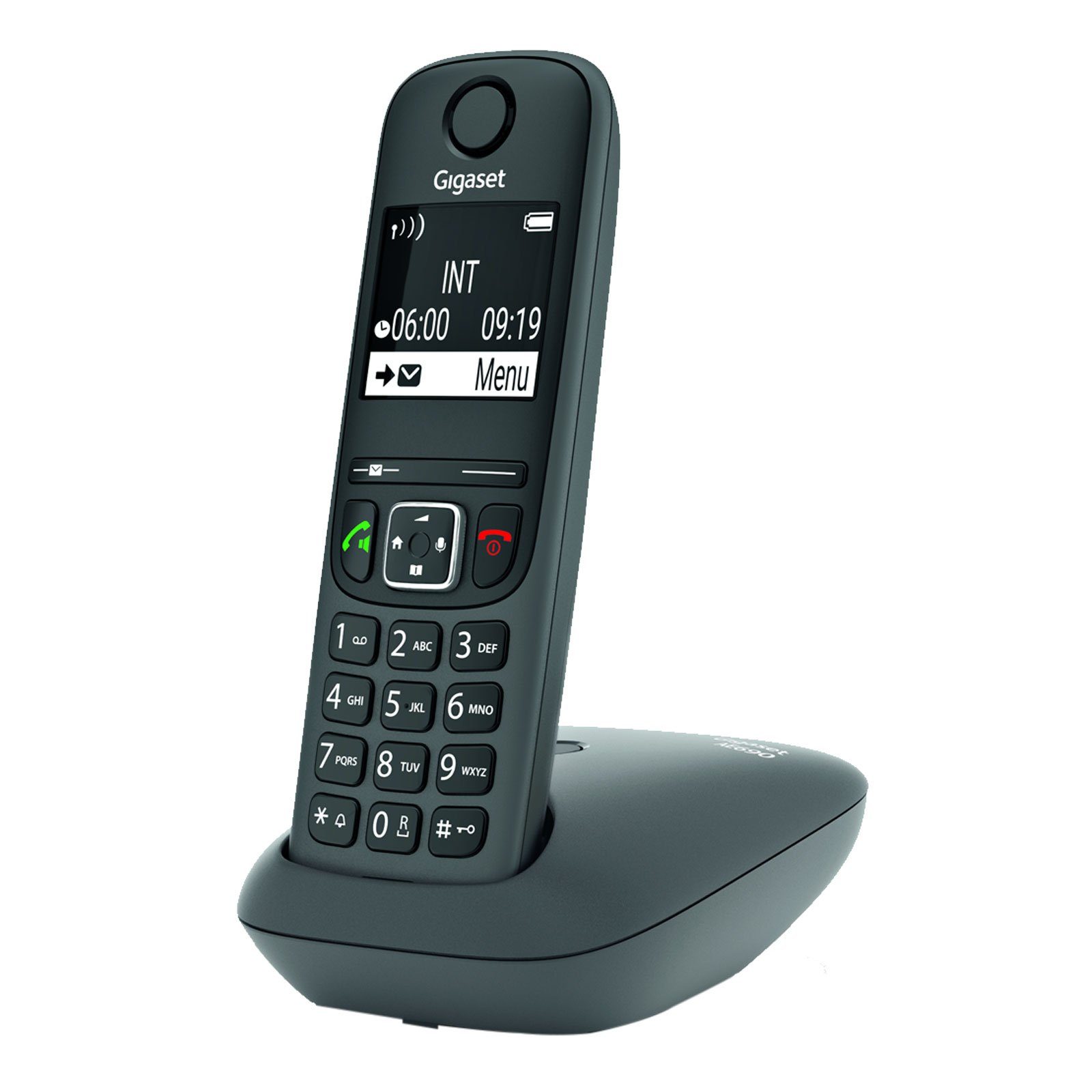 Gigaset AE 690 Schnurloses Telefon Schnurloses DECT-Telefon, Beleuchtetes  schwarz-weiß Grafik-Display mit hohem Kontrast