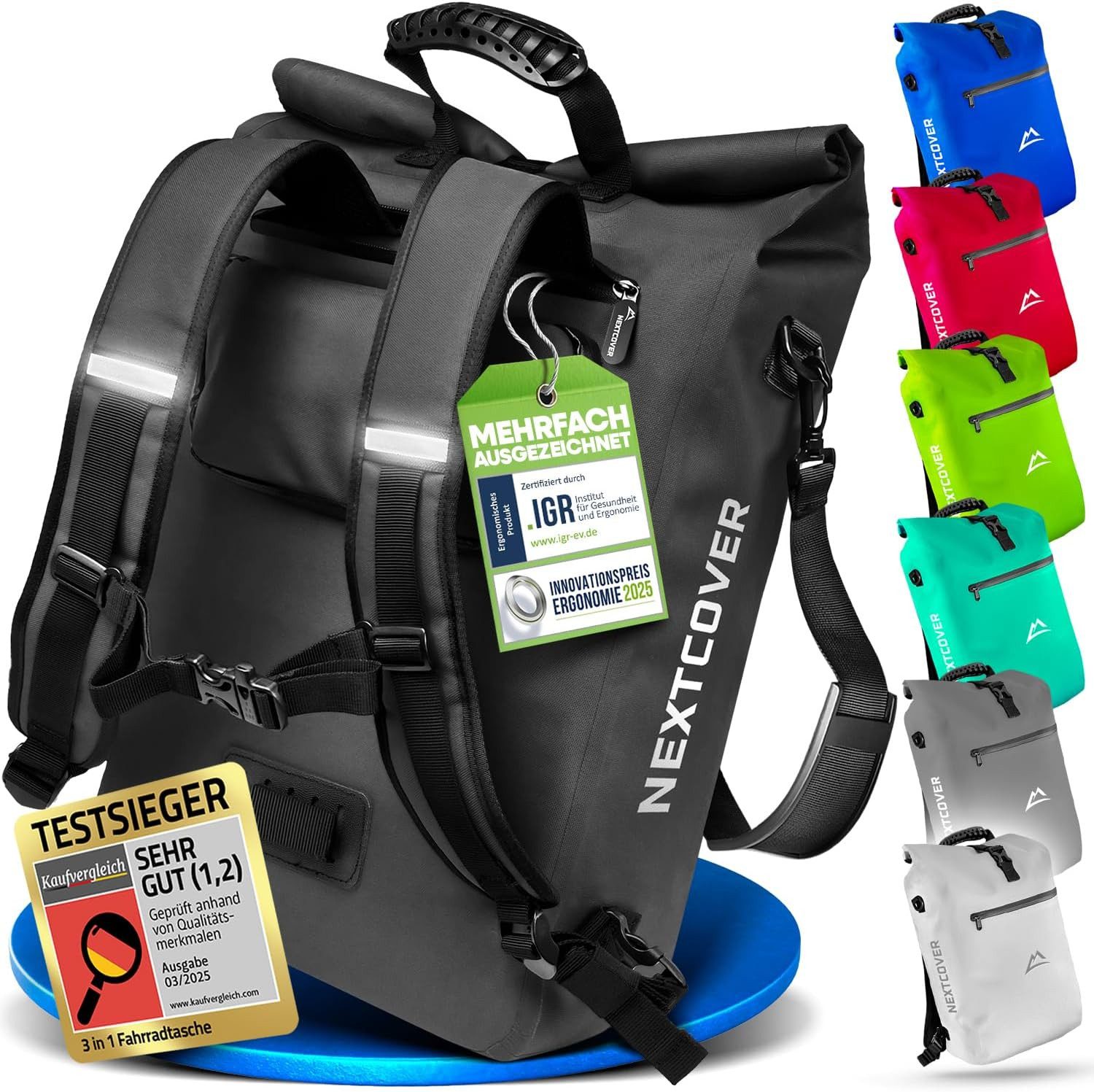 Fahrradtasche TPU Fahrradtasche NEU 3in1 Fahrradtasche für Gepäckträger -wasserdicht
