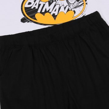 Sarcia.eu Pyjama Batman Kurzarm-Herrenpyjama, Sommerpyjama, schwarz-weiß