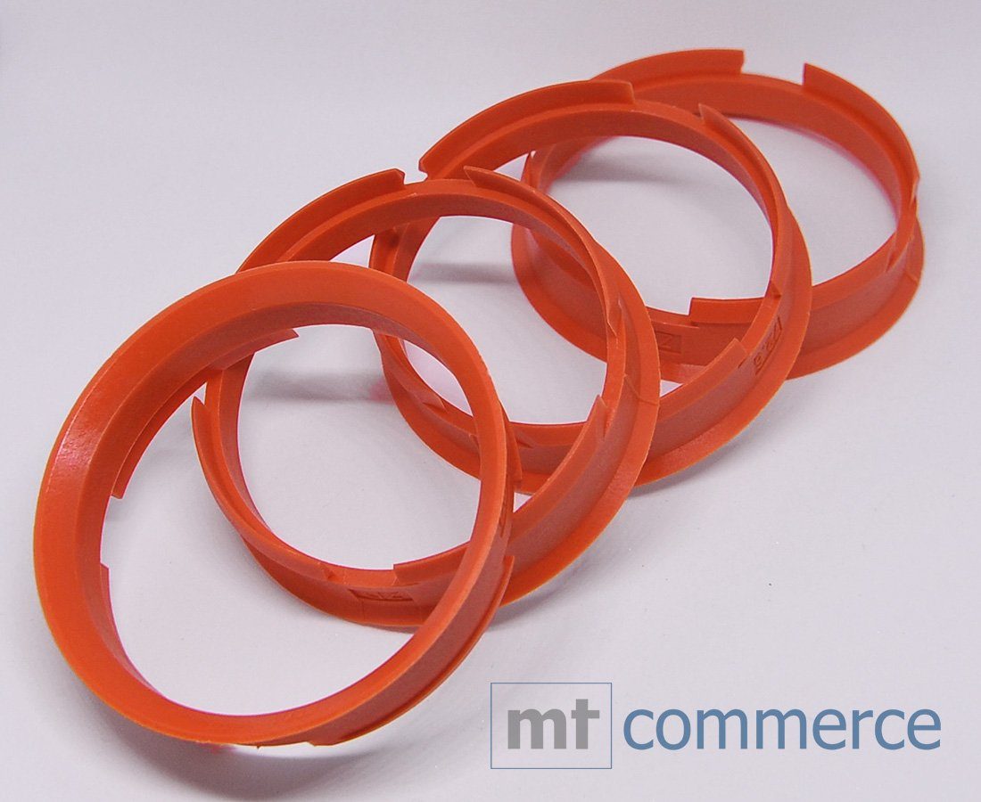 RKC Reifenstift 4X Zentrierringe 67,1 x Germany, in Maße: Ringe Made 72,6 orange Felgen mm