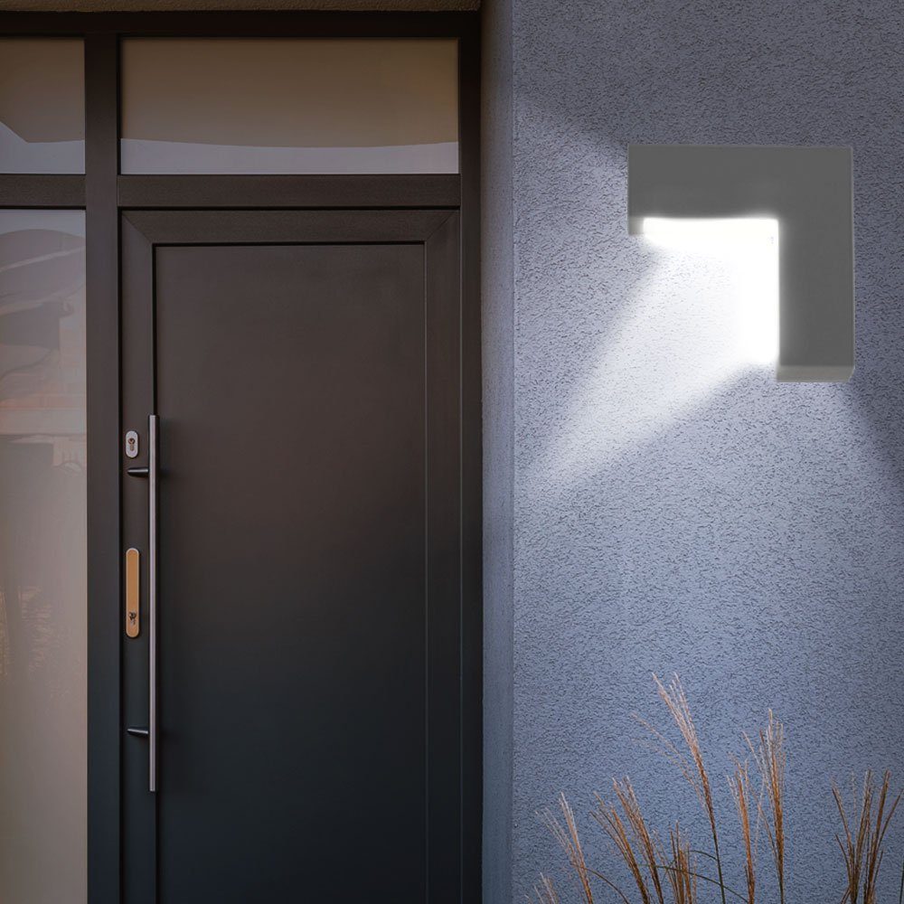 Brilliant Außen-Wandleuchte, LED-Leuchtmittel fest Warmweiß, ASHTON Lampe IP54 Fassaden LED Außen Leuchte Strahler Wand Brilliant verbaut