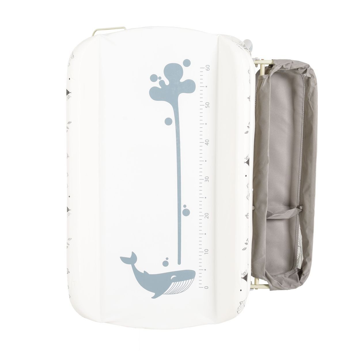 Cangaroo Babybadewanne Garda 2 in 1, Digitalthermometer, Sicherheitsgurt, Aufbewahrungskorb, Räder – Bild 4 von 5