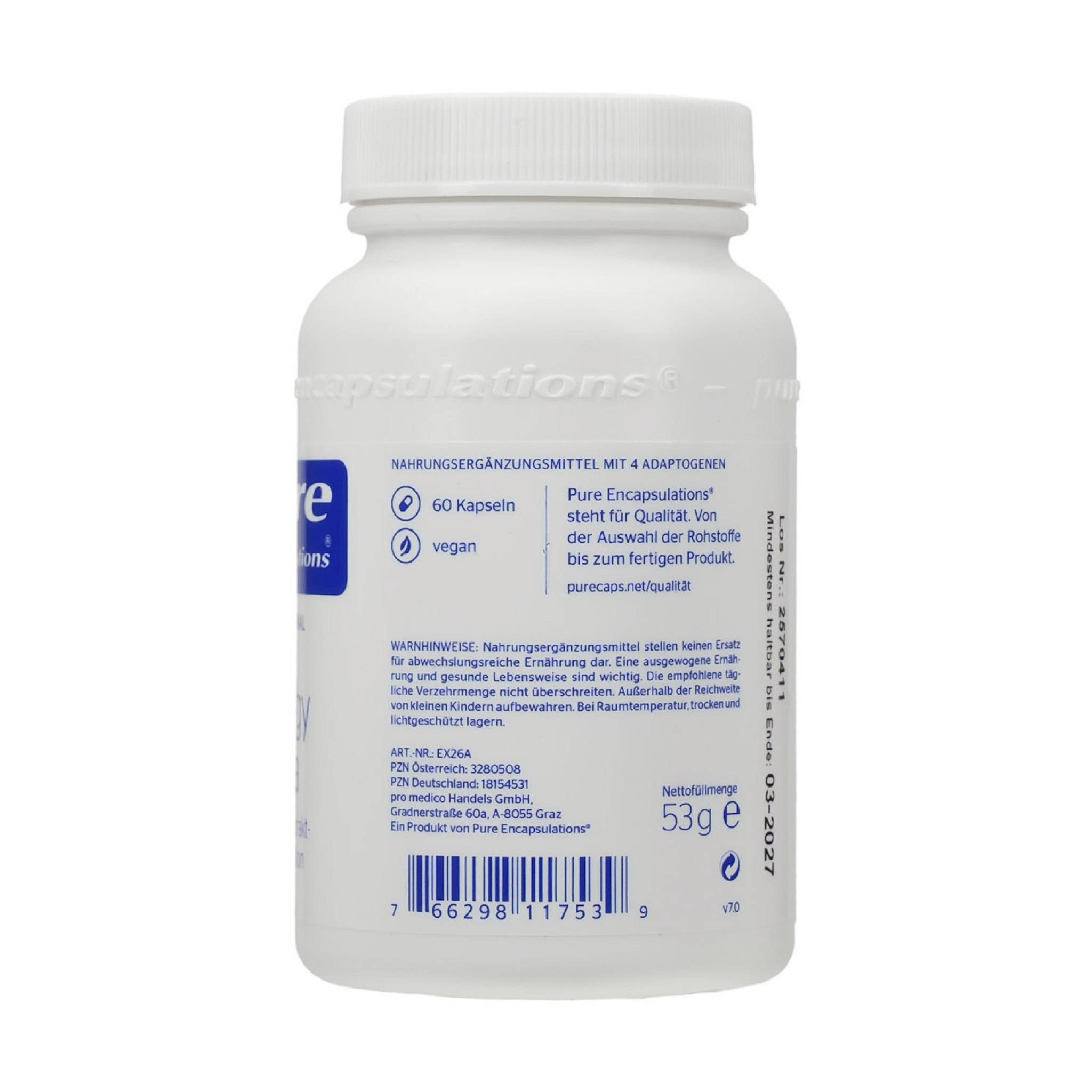 pro medico GmbH PURE ENCAPSULATIONS Energy Xtra Kapseln Kapsel