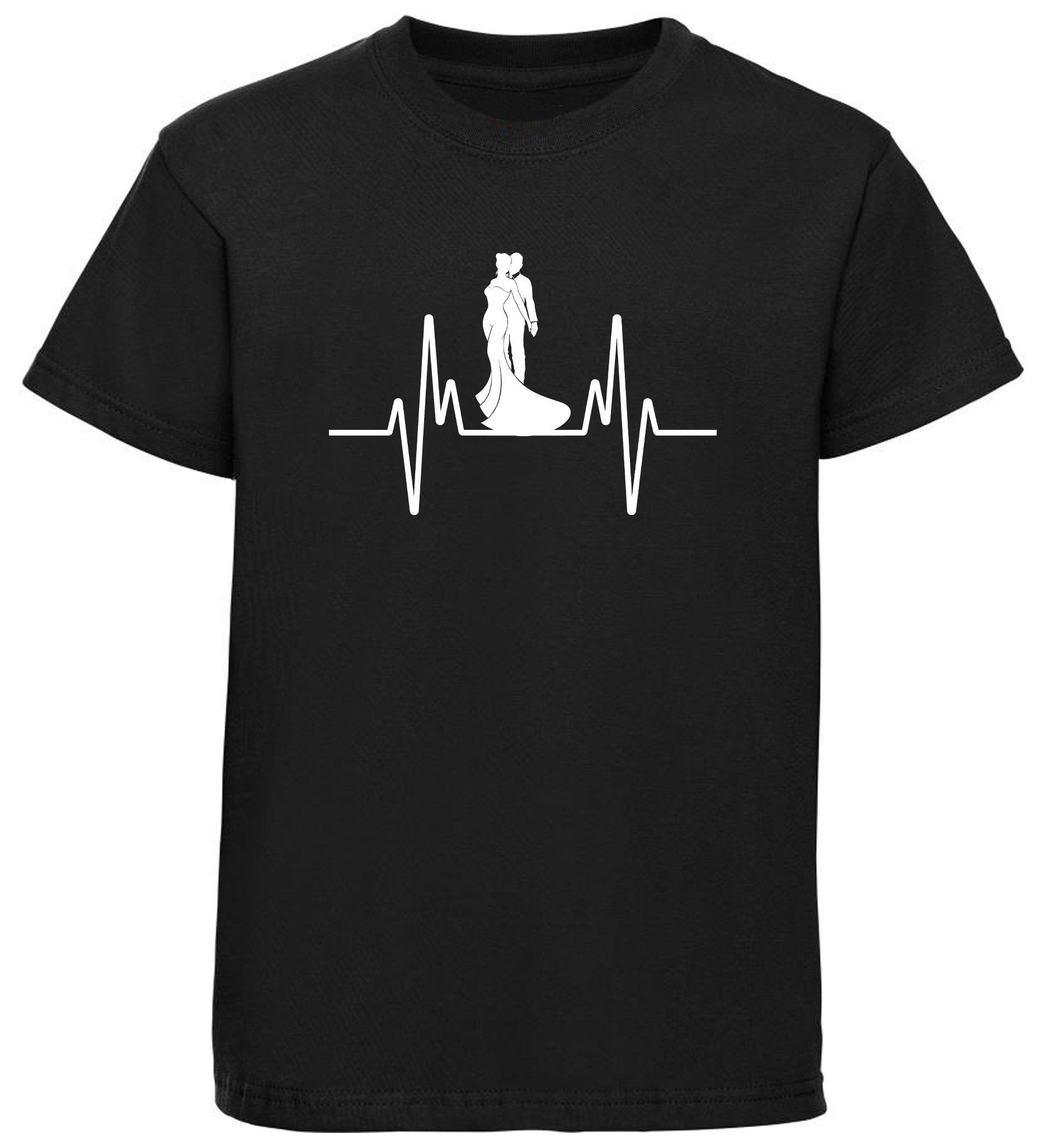 MyDesign24 T-Shirt Kinder Herzschlag T-Shirt - Tanzen EKG Shirt schwarz kurzarm Regular Fit i603
