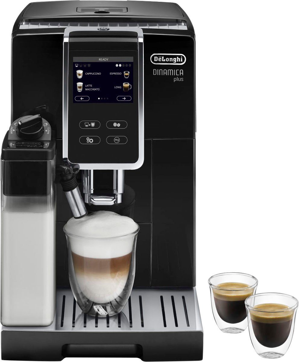 Kaffeevollautomat Plus ECAM De'Longhi mit Milchsystem LatteCrema Dinamica Kaffeekannenfunktion und 370.70.B,