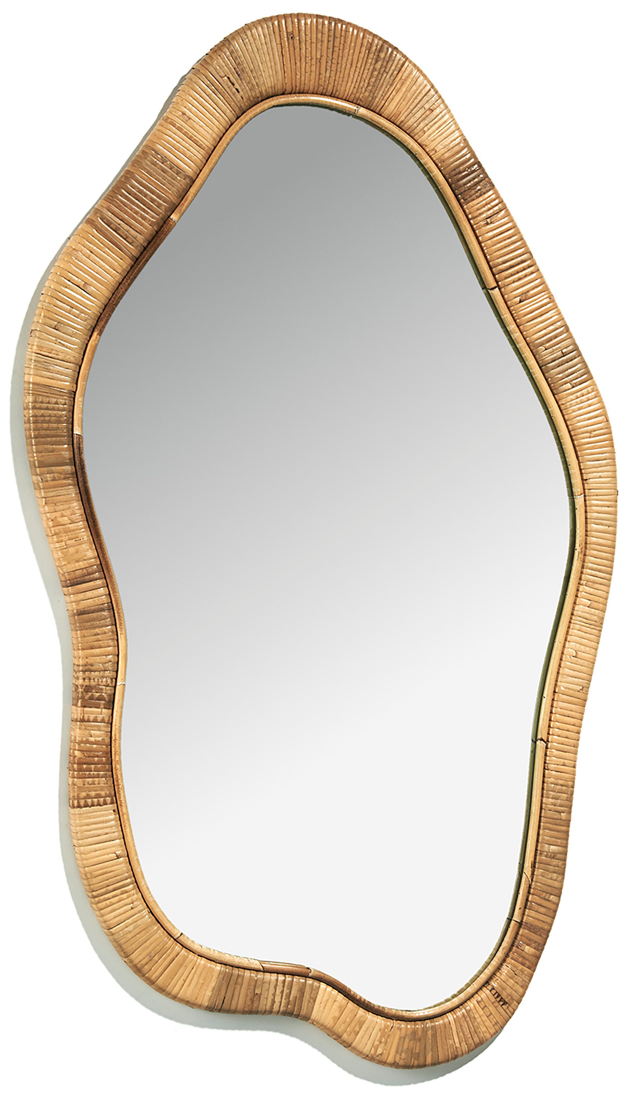 Kobolo Dekoobjekt Spiegel Wandspiegel LENI Rattan, aus natürlchem Rattan günstig online kaufen