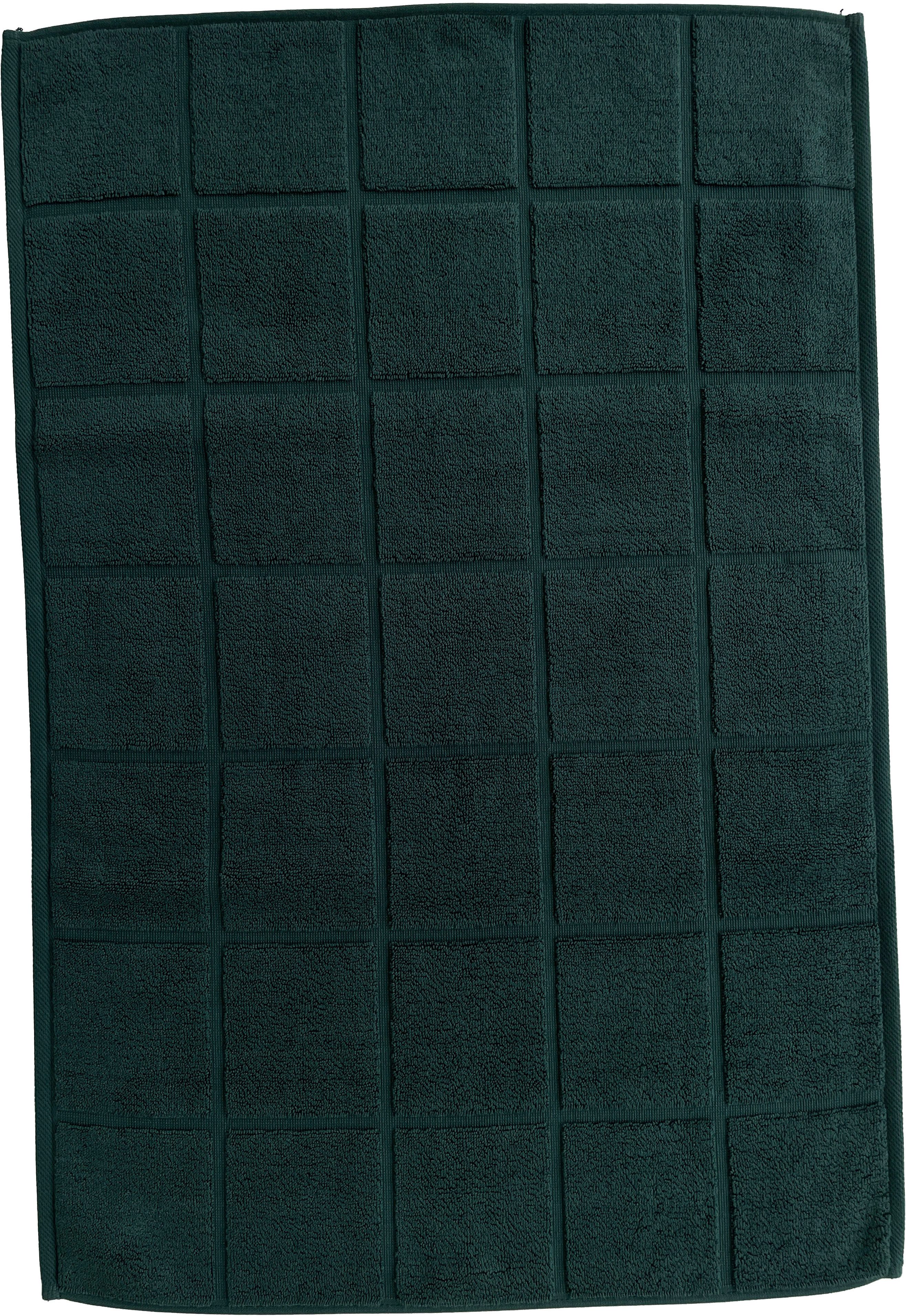 ROSS Duschmatte Duschvorleger, Höhe 10 mm, schnell trocknend, beidseitig nutzbar, fußbodenheizungsgeeignet, Baumwolle, rechteckig, besonders weich, Badezimmerteppich, uni