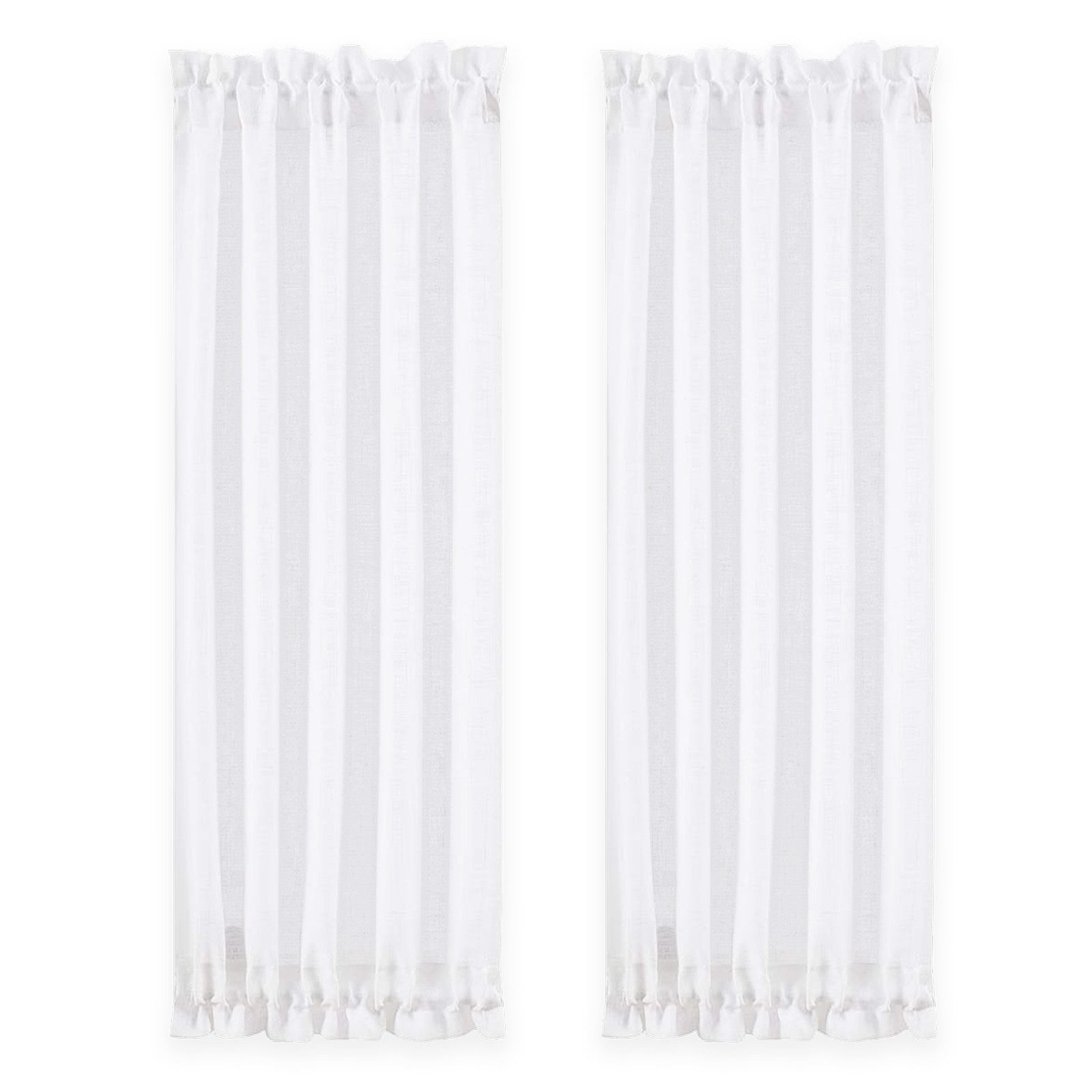 Rosnek Türvorhang 2 Paneele, Voile, Kräuselband, für Tür Heimdekoration (2 günstig online kaufen