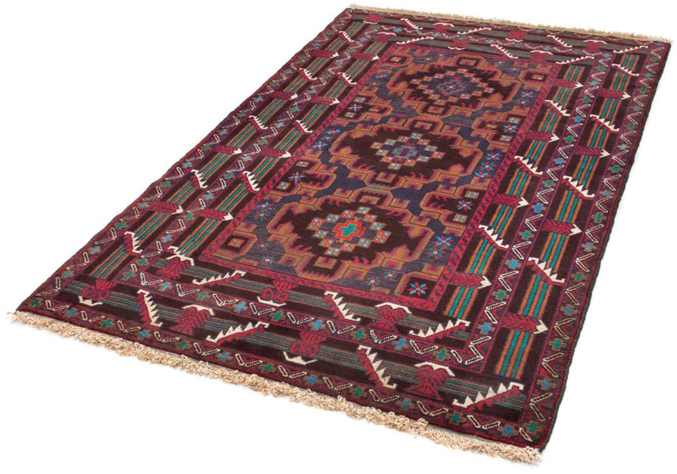 Wollteppich Belutsch Medaillon Multicolore 184 x 112 cm, morgenland, rechteckig, Höhe: 8 mm, Handgeknüpft