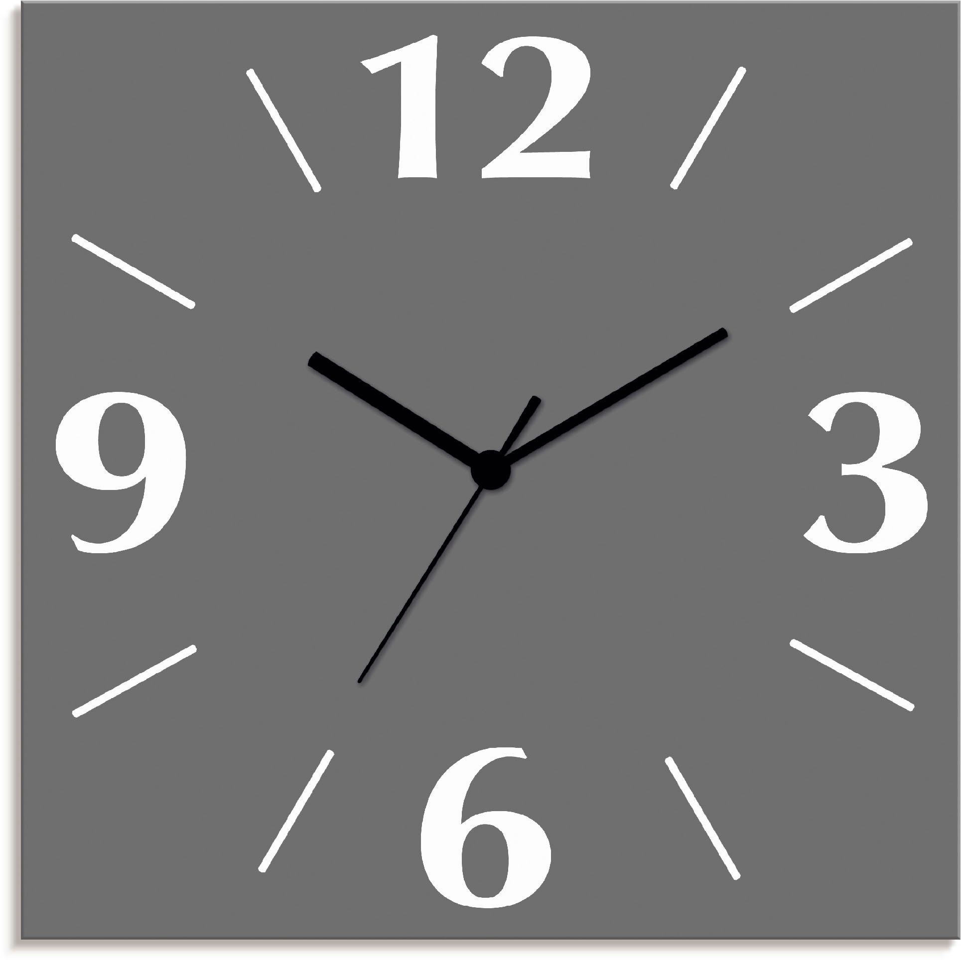 Artland Wanduhr Uni Trendfarben (wahlweise mit Quarz- oder Funkuhrwerk, lau günstig online kaufen