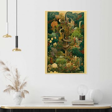 Posterlounge Poster Mariusz Flont, Magische Gärten - Collage V, Treppenhaus Malerei
