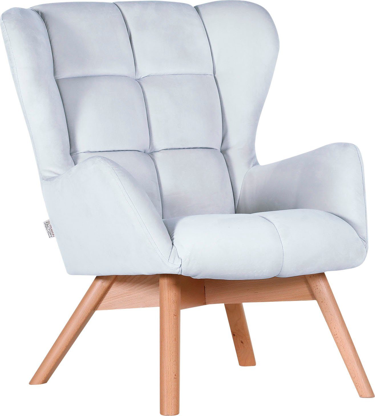 Gutmann Factory Sessel Luna, Gestell eiche natur oder antikfarben
