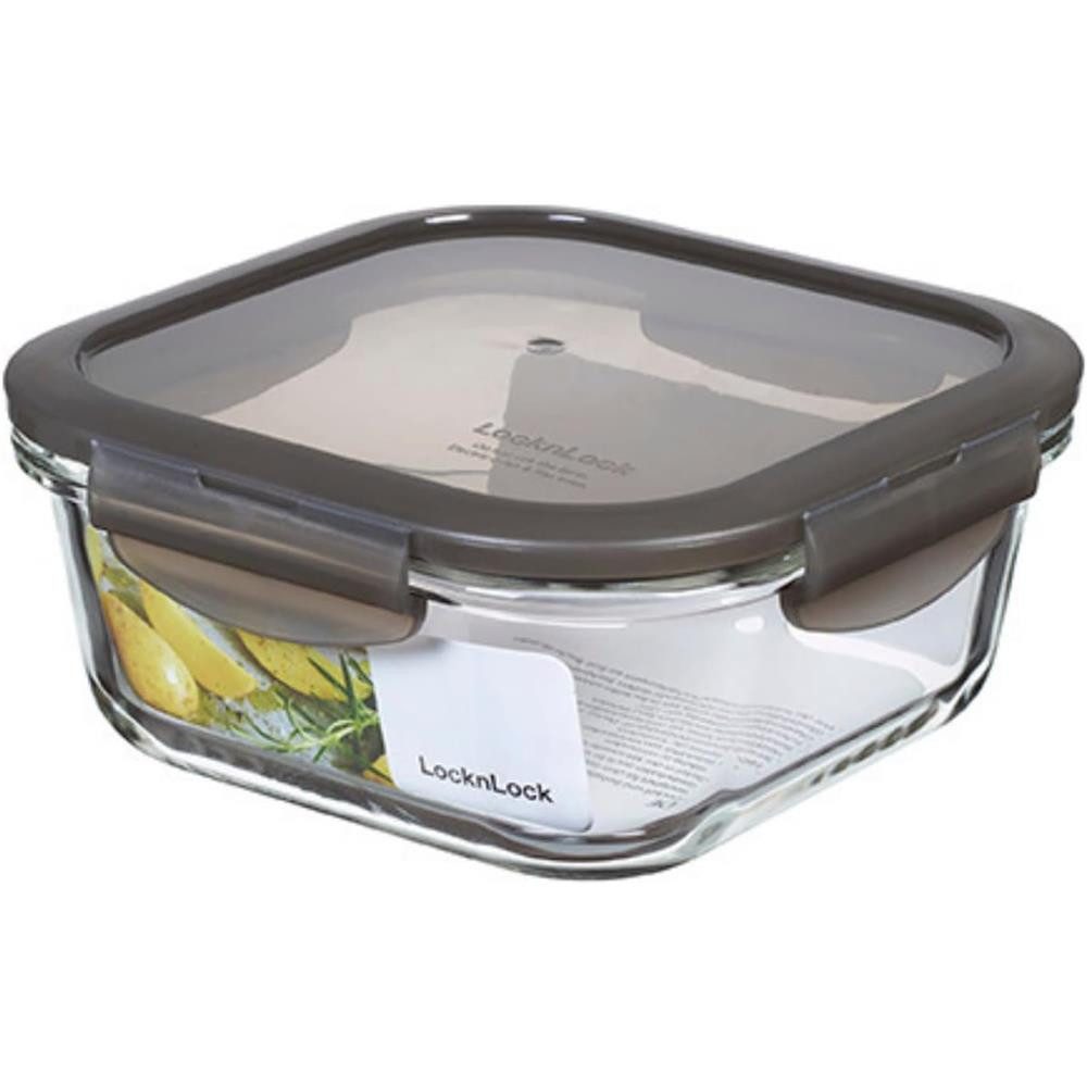 LocknLock Frischhaltedose OVEN GLASS Glasbehälter 750 ml, Borosilikatglas, Silikon, Ofenfest bis 400 °C, luftdicht, mikrowellengeeignet, BPA-frei