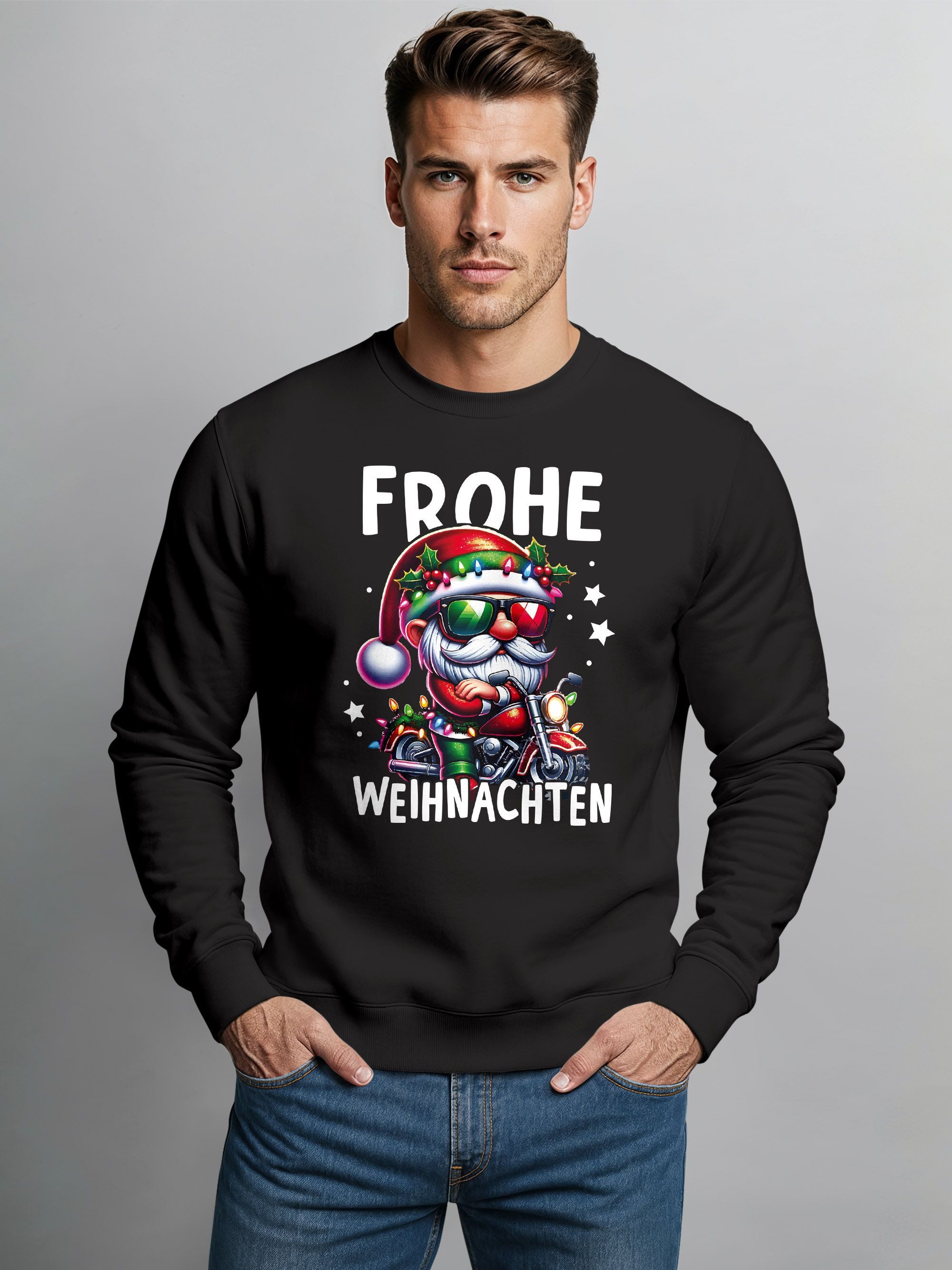 MoonWorks Sweatshirt Sweatshirt Herren Weihnachtspullover Santa günstig online kaufen