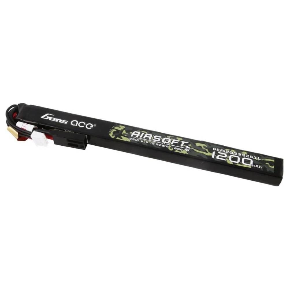 Gens ace 25C 1200mAh 3S1P 11.1V Airsoft Gun Lipo Battery with mini Akku
