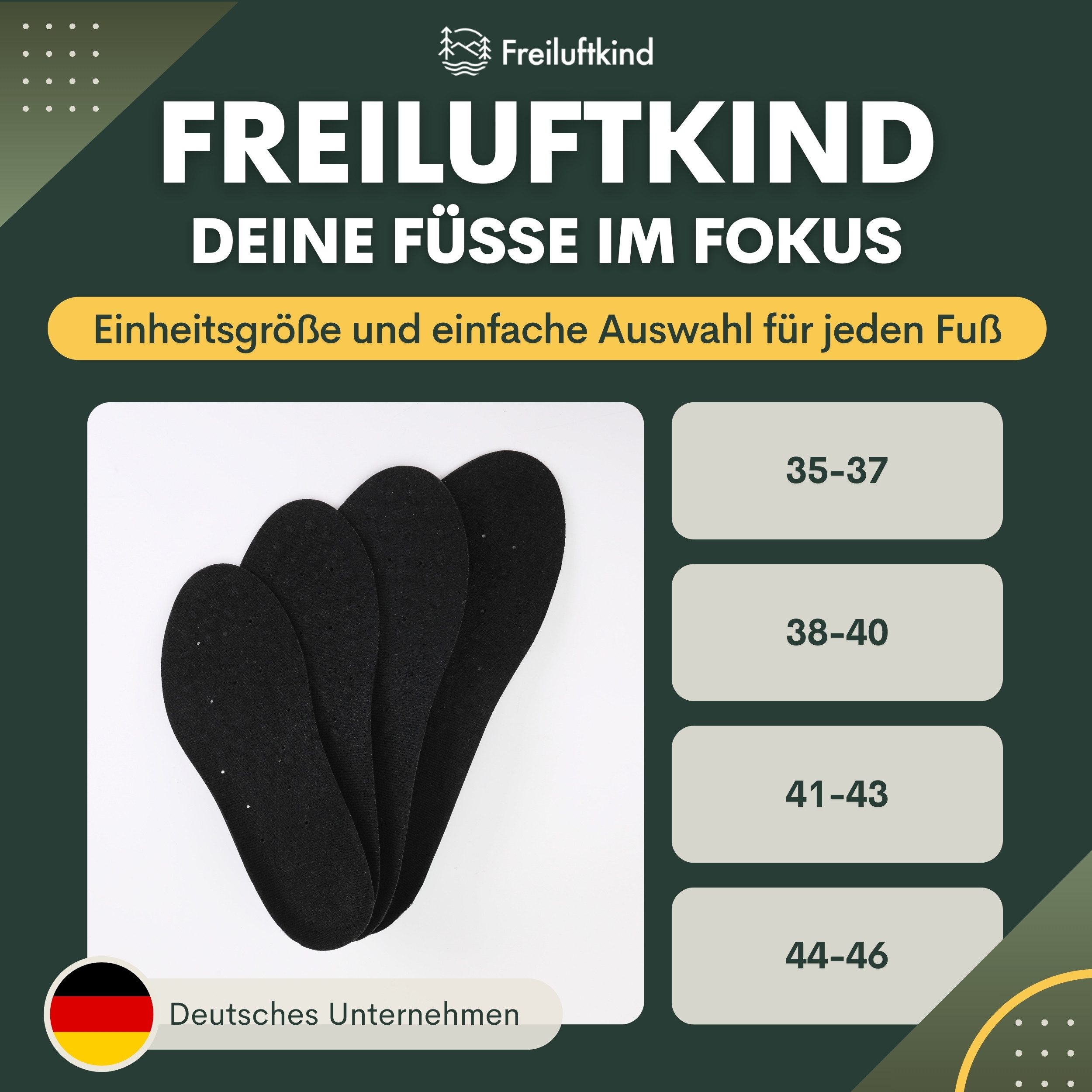Freiluftkind ErgoFlex-Einlegesohlen Sneaker Komfort Einlegesohle