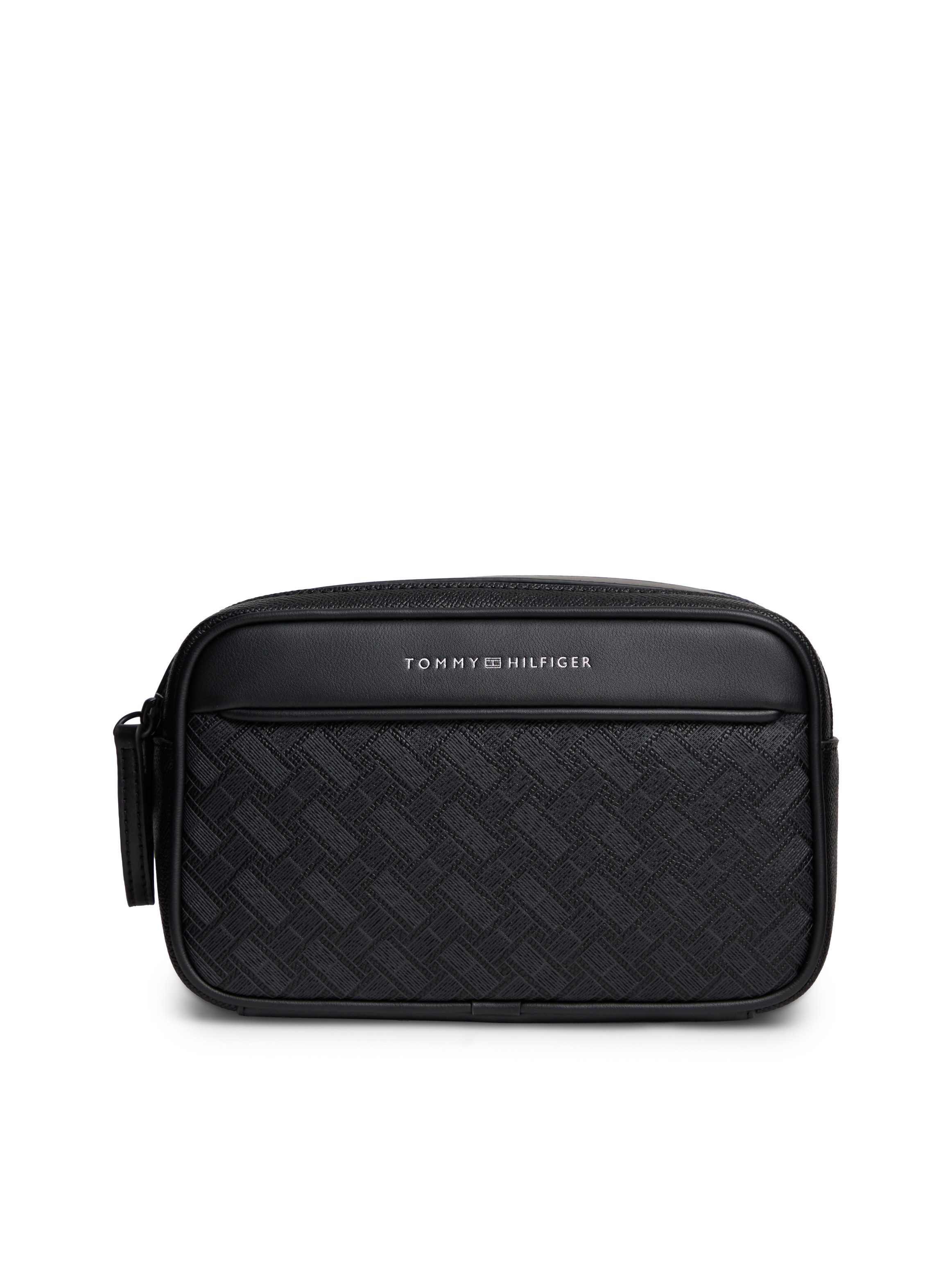 Tommy Hilfiger Kulturbeutel TH MODERN MONOGRAM WASHBAG, Unisex Waschbeutel, Minibag mit Logoprägung
