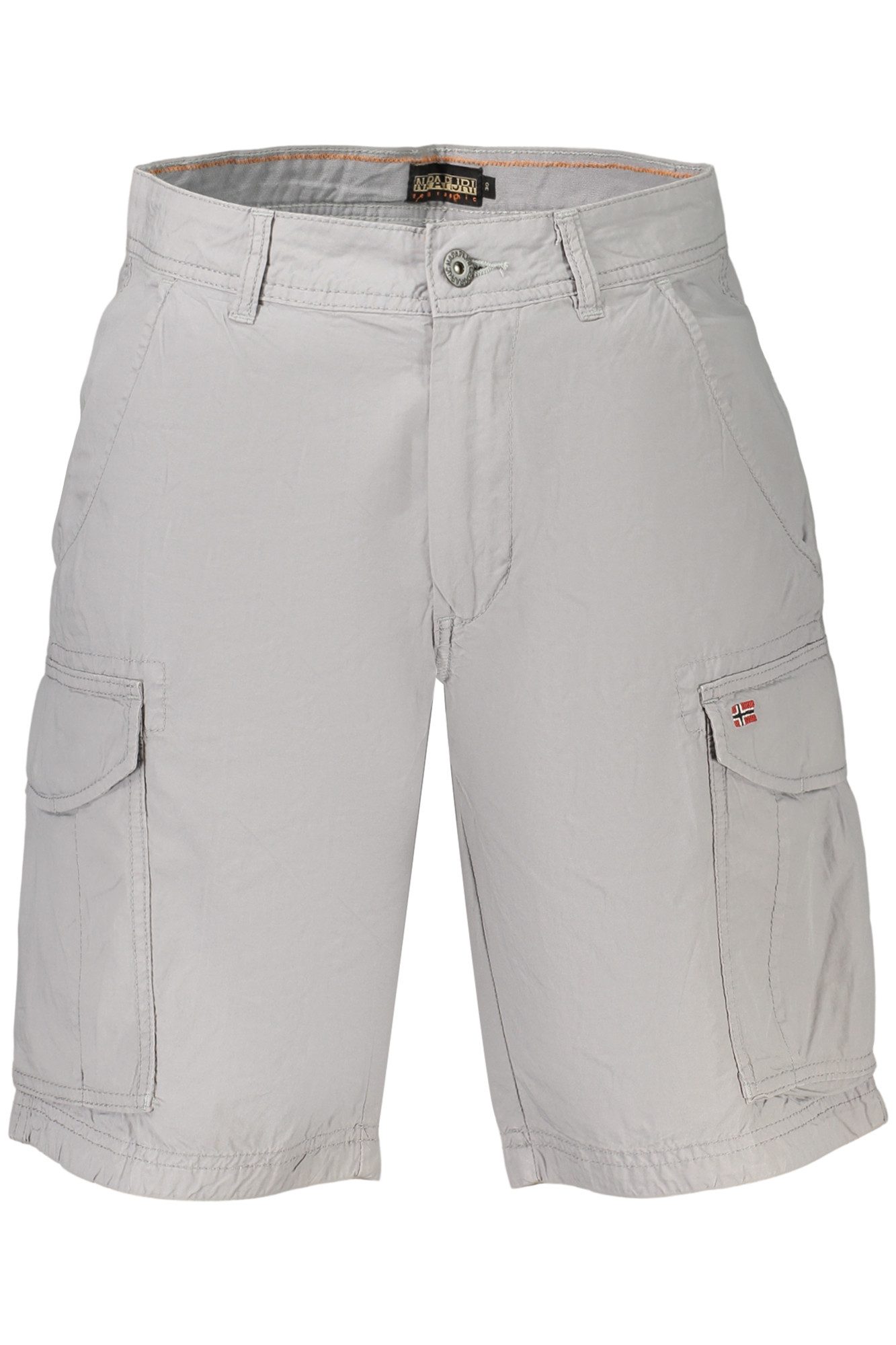 Napapijri 5-Pocket-Hose Herren Bermuda in Grau: Reguläre Passform mit praktischen Cargotasche