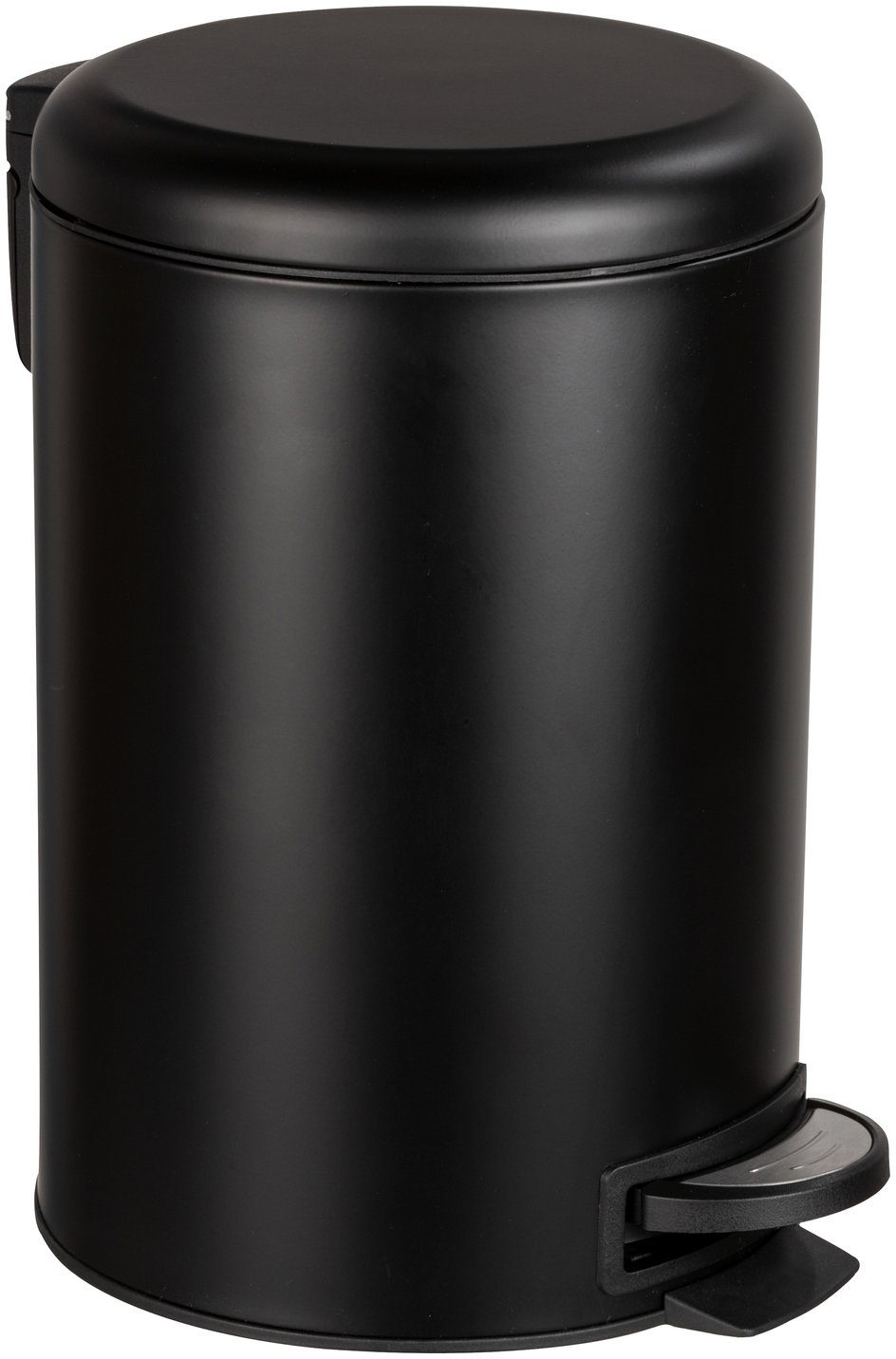WENKO Mülleimer Modell Leman Easy Close, Abfalleimer mit Tretfunktion & Absenkautomatik, Industrial Style, 12 L