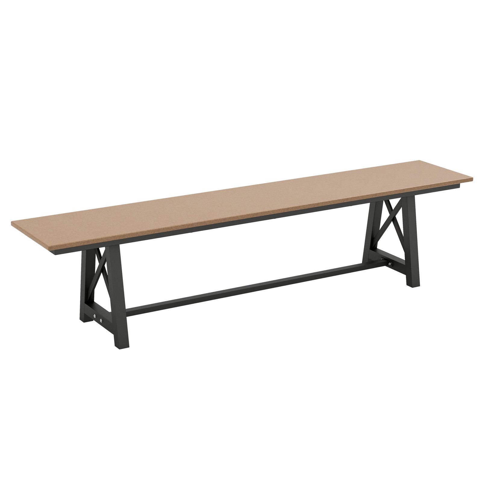 COSTWAY Gartenbank, 3-Sitzer Sitzbank, wetterfest bis 500kg belastbar