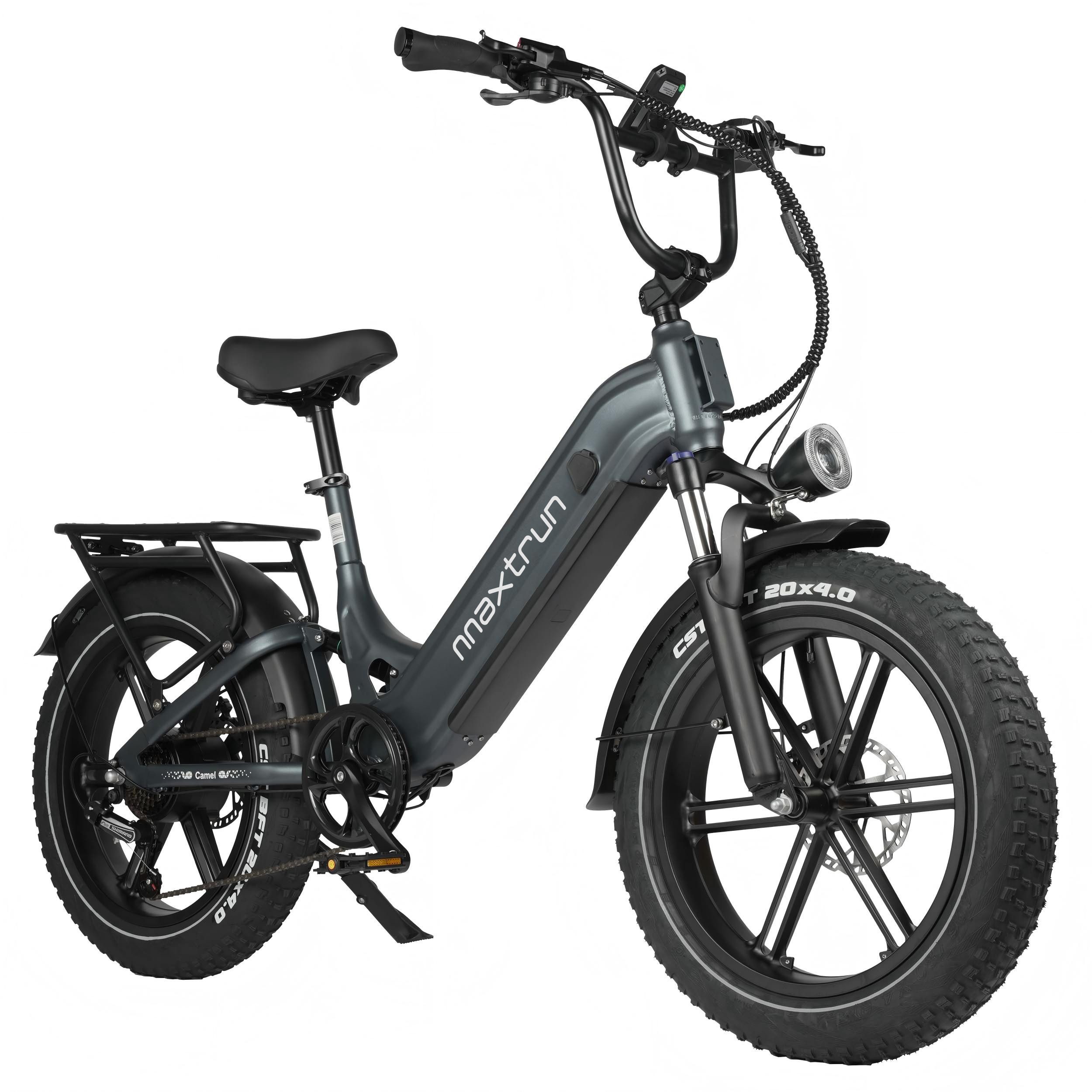 Vankel E-Bike Cityrad Camel E-Fahrrad Damen u. Herren 864WH Pedelec, 48V 18AH 120 km, Kettenschaltung, Heckmotor, 864 Wh, (Beleuchtungsset mit Batterieladegerät, Batterieschlüssel, Werkzeug), Fatbike E-Bikes 250W, 120km Reichweite, 20×4.0" Reifen