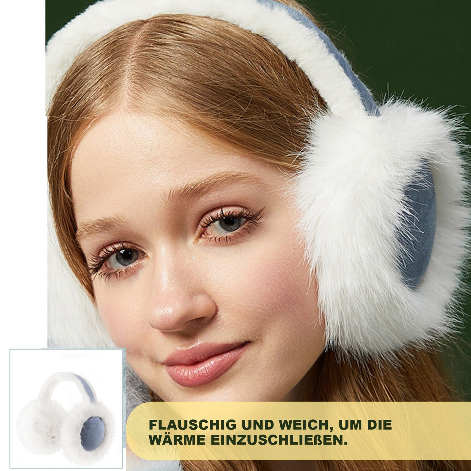 Refttenw Ohrenwärmer Faltbare tragbare Frostschutz-Ohrenschützer, Plüsch-Ohrenschützer
