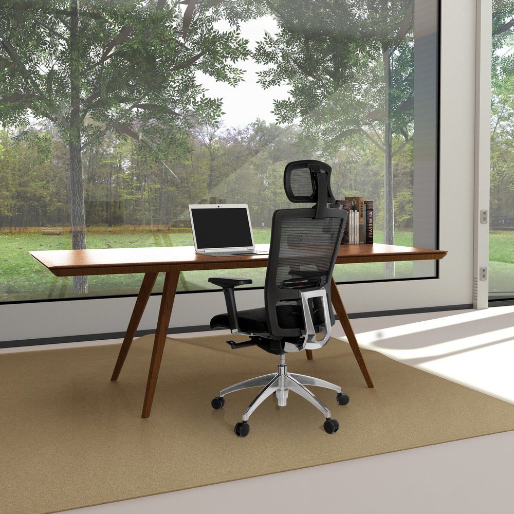 Drehstuhl ergonomisch St), Schreibtischstuhl Stoff/Netzstoff hjh Bürostuhl LUX OFFICE Profi (1 ASTRA Schwarz