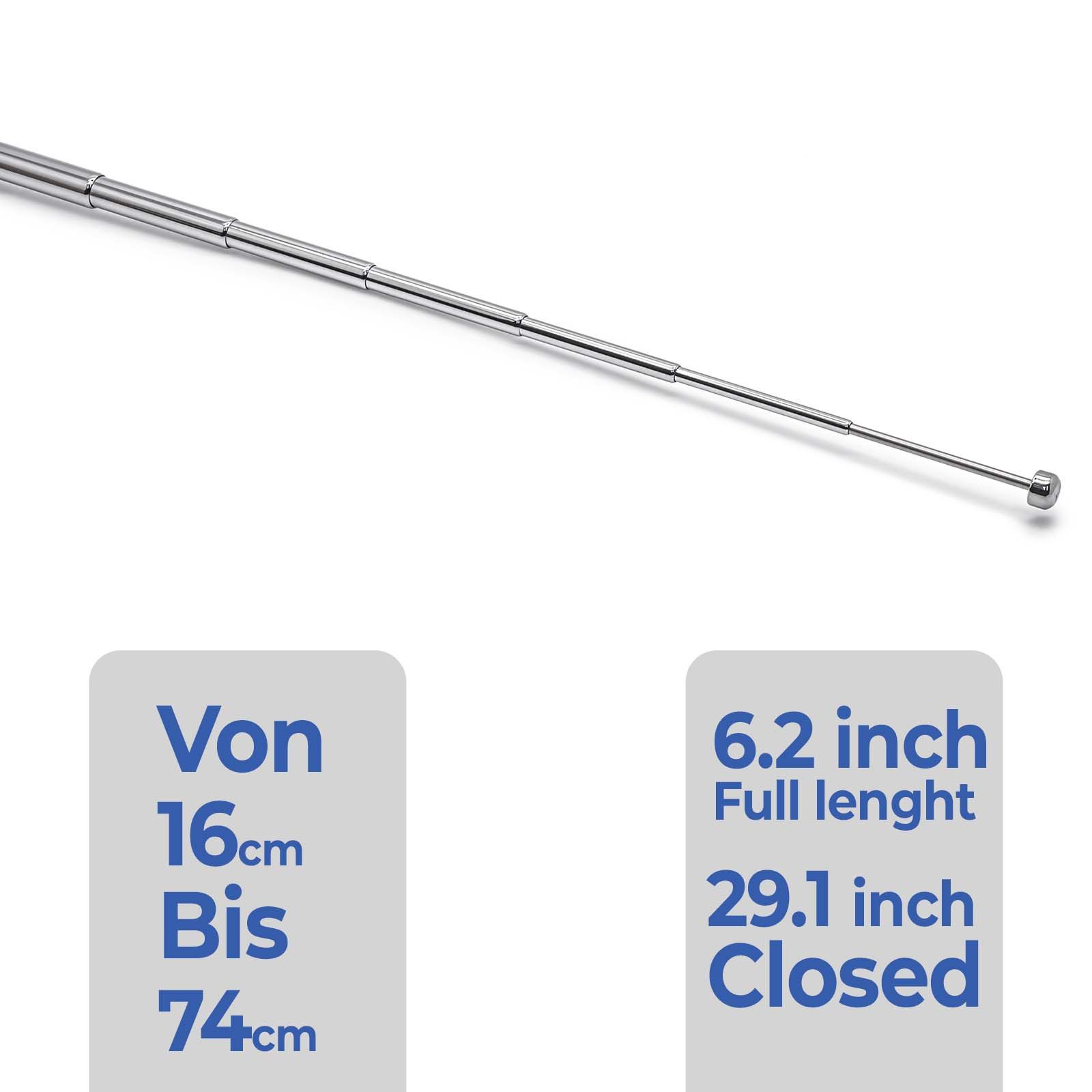 Adapter Universe 74cm Teleskop Antenne Ersatz F Stecker DAB UKW Radio FM AM Auto Audio Stabantenne – Bild 3 von 3