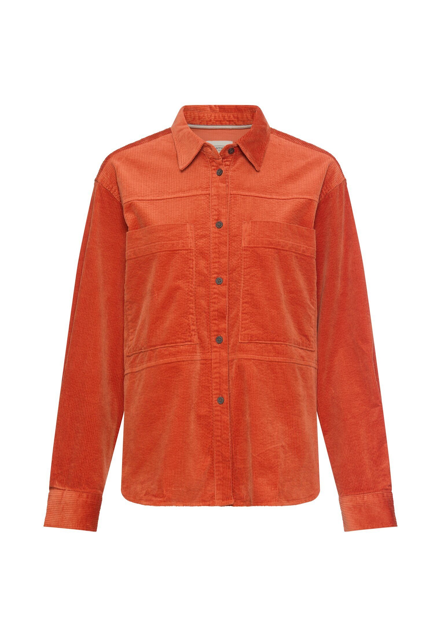 camel active Hemdbluse mit Hemdkragen Langarm unifarben