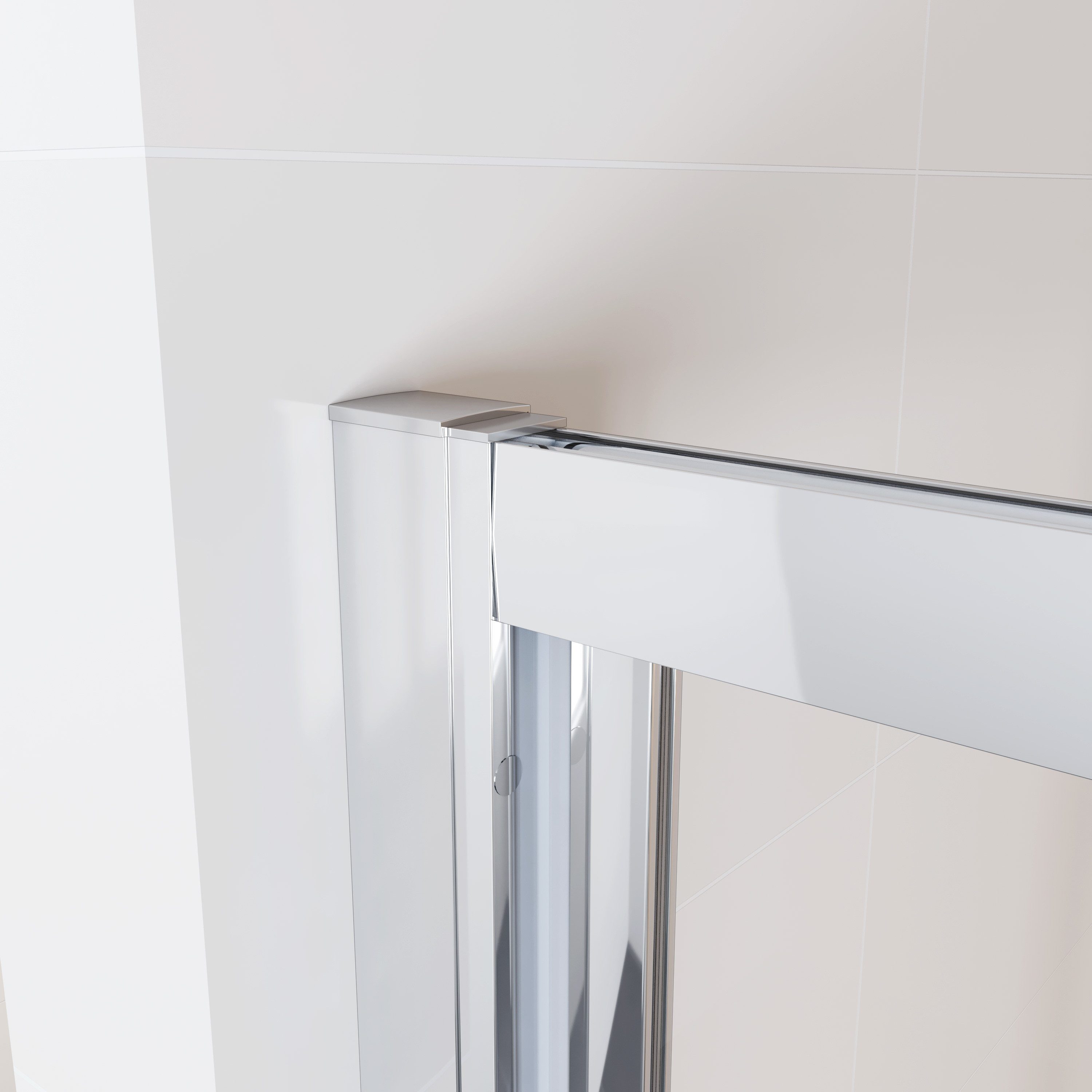 AICA Dusch-Falttür 5mm Sicherheitsglas Duschkabine Falttür Duschtür Duschabtrennung, 76x185 cm, Einscheibensicherheitsglas ,Sicherheitsglas 