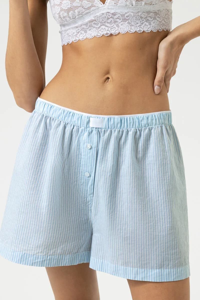 Mey Homewearhose Damen Short COTTON STRIPES