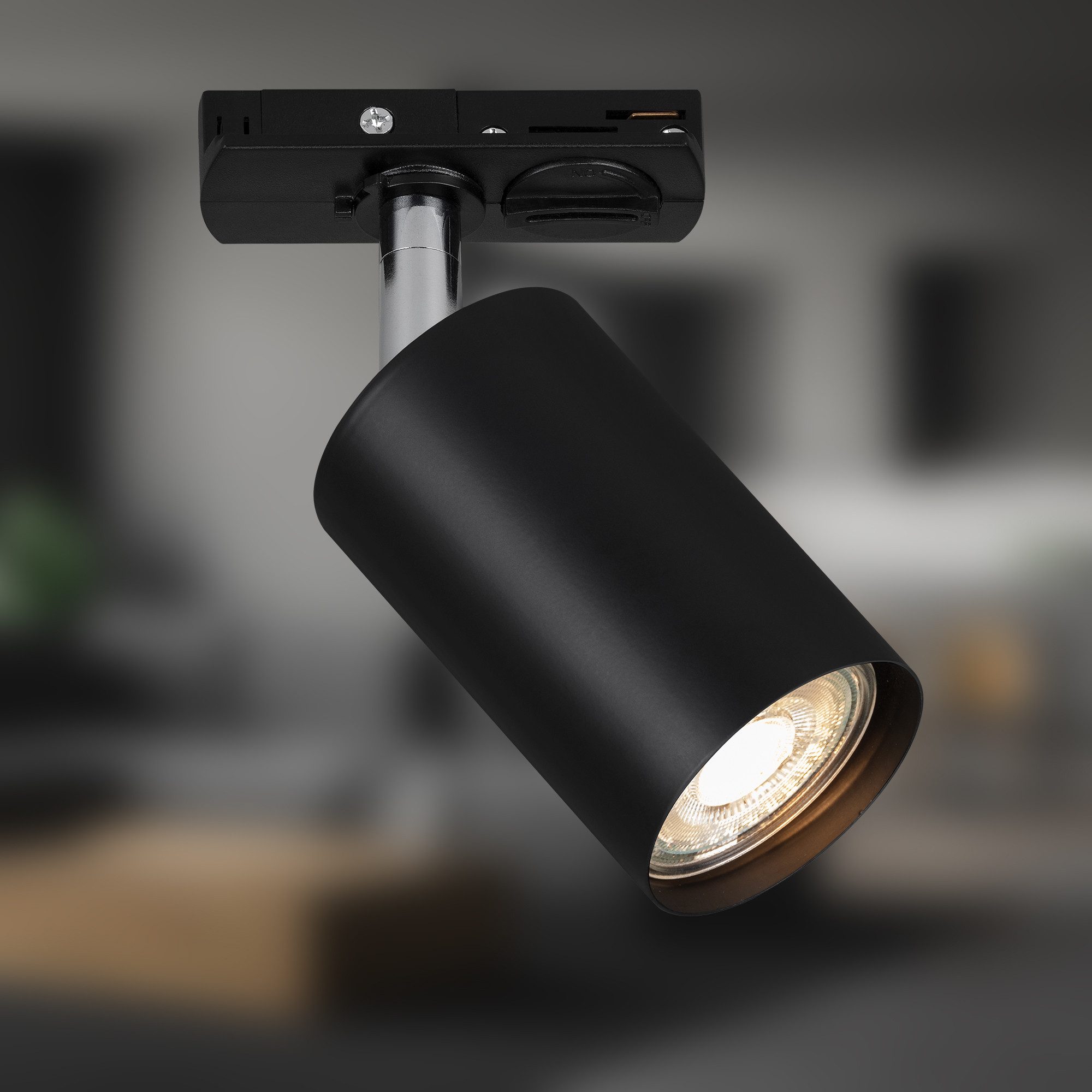 Briloner Leuchten Schienensystem-Leuchten RAIL, ohne Leuchtmittel, Spotlight 138 mm Schwarz max. 9W Schienensystem Rail Wohnzimmer Büro – Bild 3 von 5