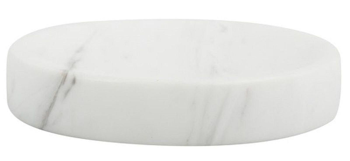 spirella Badaccessoires-Sets SANA, Komplett-Set, 4 tlg., 4-tlg., exklusives Premium-Set, 4-tlg., bestehend aus Seifenspender, Kosmetikdose, Zahnputzbecher, Seifenschale, echter Marmor, schwere Qualität, klassisches Design