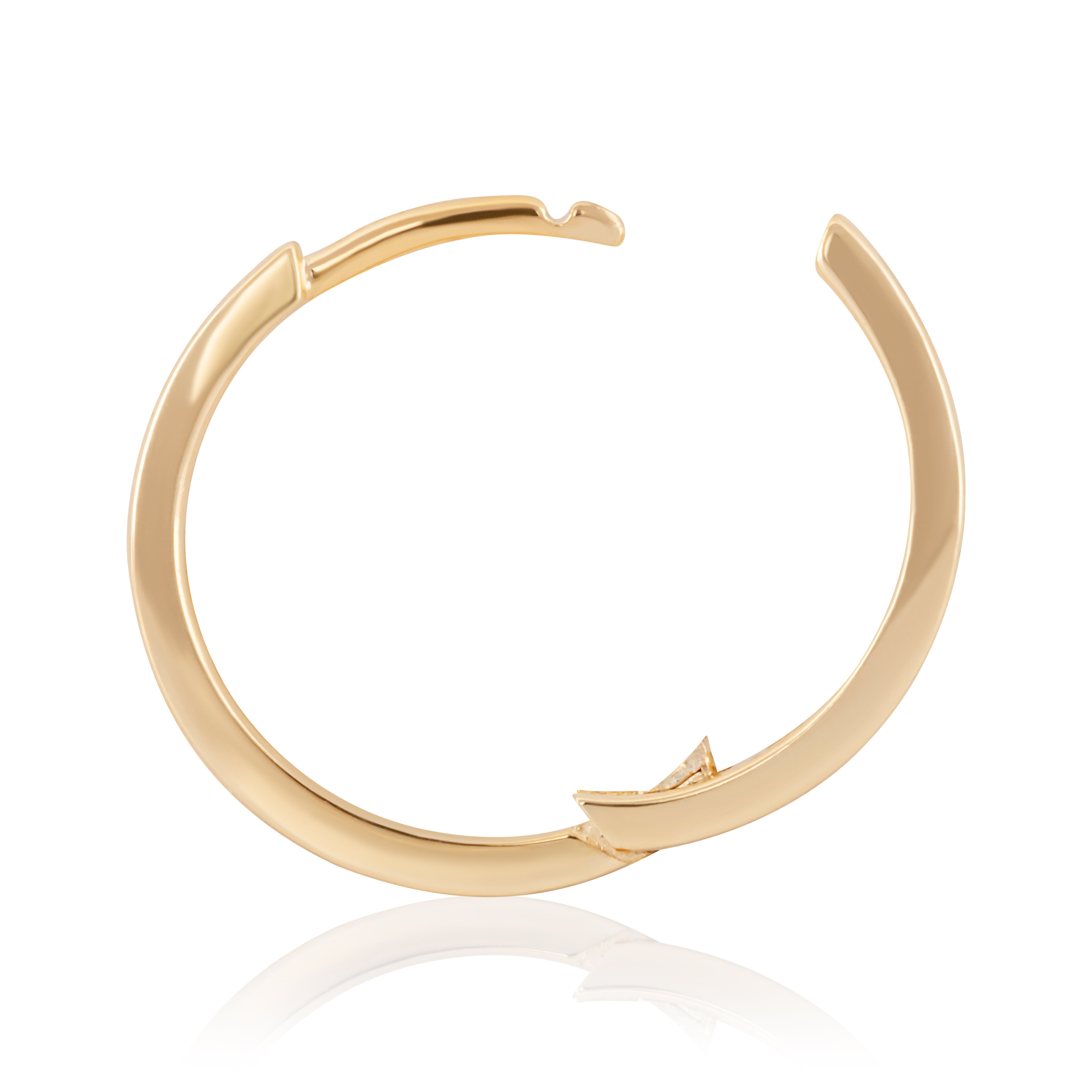 NKlaus Klappcreolen Einzel 16mm Ohrring vierkant 333 Gelbgold poliert günstig online kaufen