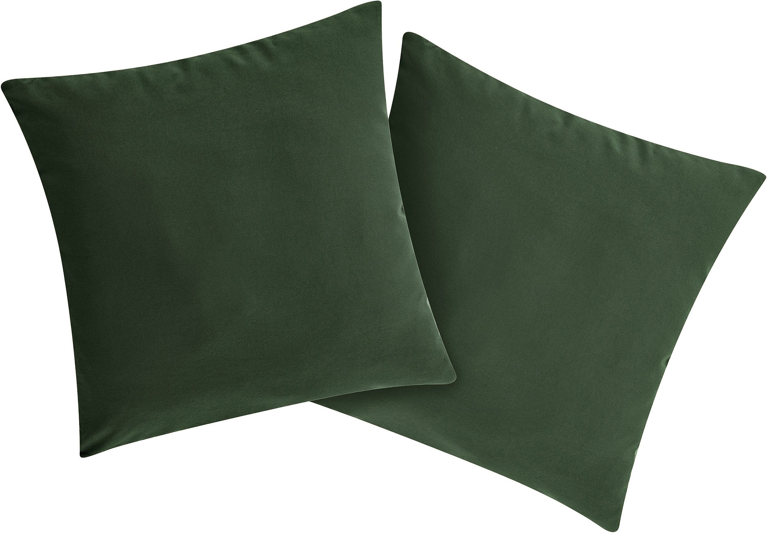 Bruno Banani Dekokissen Lagan, 2-er Set, einfarbig, Kissenhüllen ohne Füllung, 40 x 40 cm
