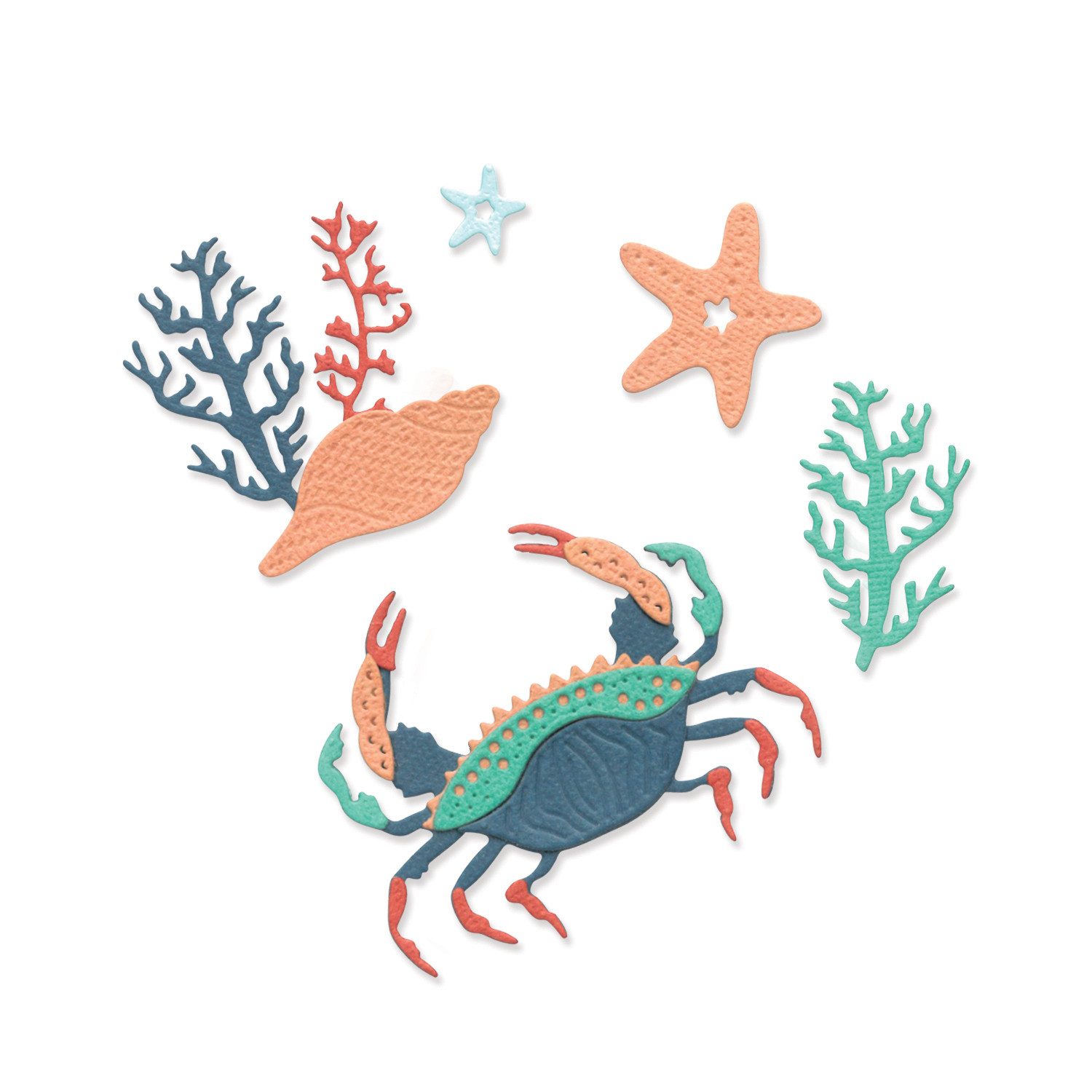 Sizzix Motivschablone Thinlits Stanzschablone Ocean Medley, 11 Teile