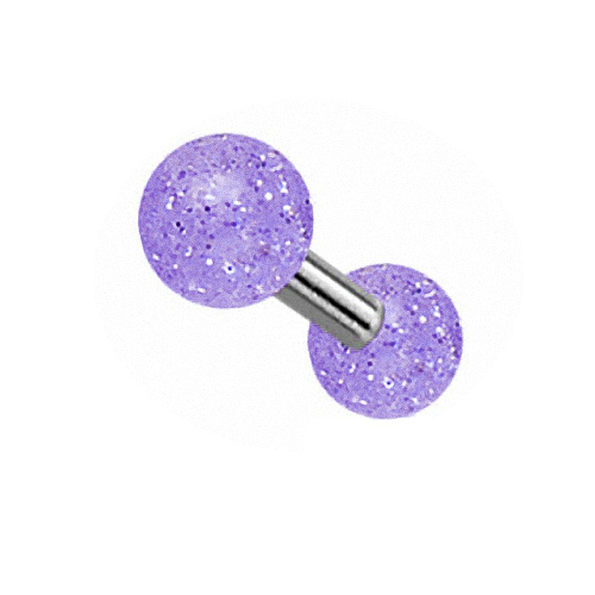Piercing-Set Piercing Ohr Helix Tragus Glitter UV Kugel