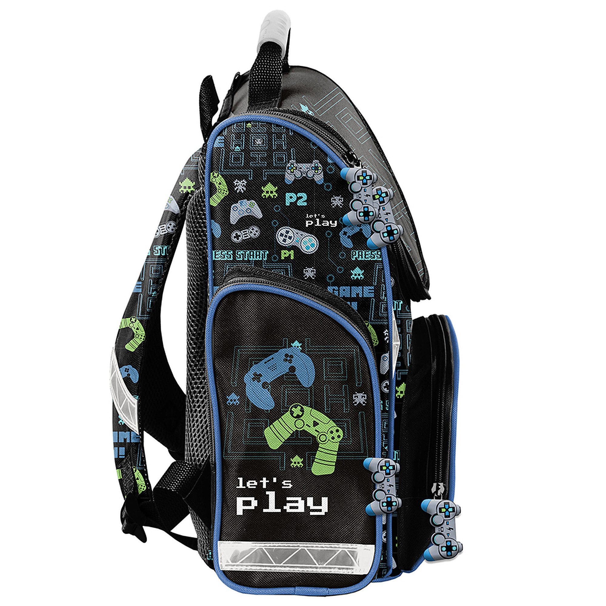 PASO Schulrucksack Mega-Set Game On! Gamer Schulset 6tlg. (Schulranzen + Turnbeutel + Federmäppchen + Lunchbox + Trinkflasche + Sporttasche, 6-tlg) – Bild 3 von 5
