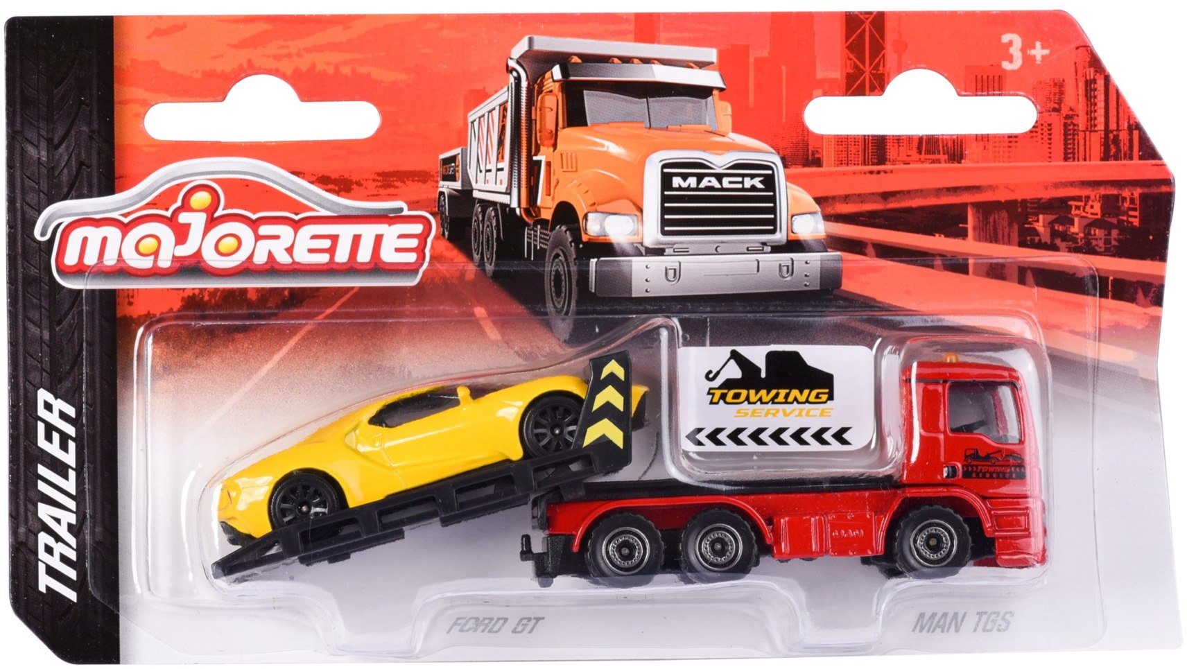 gelb Ford Spielzeug-Abschlepper Abschleppwagen MAN 212053154Q05 majORETTE GT Tow Truck mit