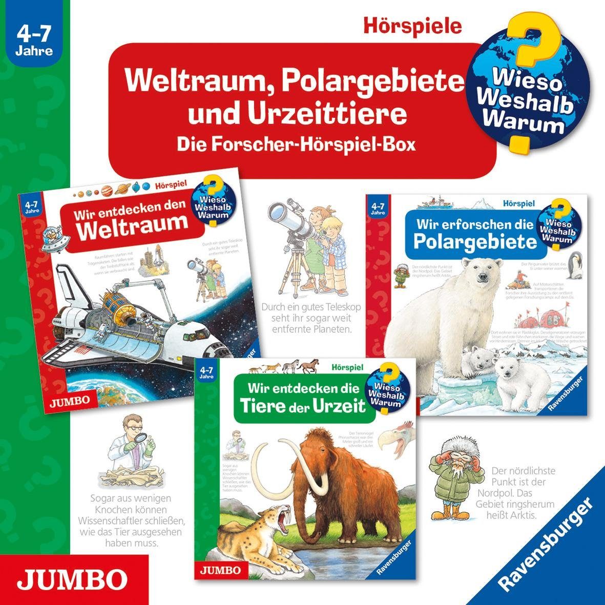 Jumbo Hörspiel-CD Weltraum, Polargebiete und Urzeittiere