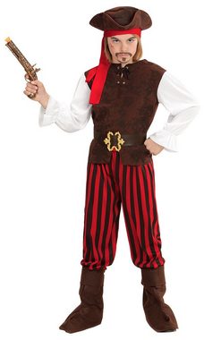 Karneval-Klamotten Piraten-Kostüm Jungen Piratenkapitän Komplett mit Piratenhut, Kinderkostüm Seeräuber Jungen Freibeuter Pirat