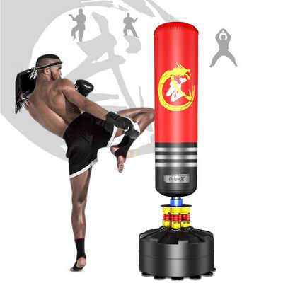 Dripex Standboxsack Freistehender Boxsack MMA Boxpartner Boxing Trainer, 360° Stoß/Geräuschdämpfung, Reißfest, schnelles Abprallen