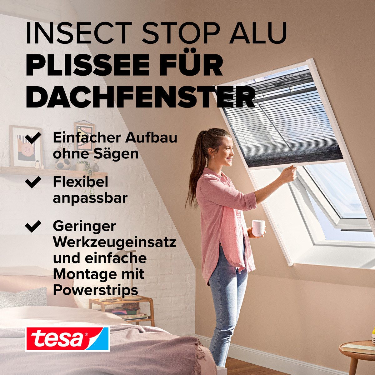 tesa Insektenschutz-Fensterrahmen Insect Stop Alu-Insektenschutzrollo teles günstig online kaufen