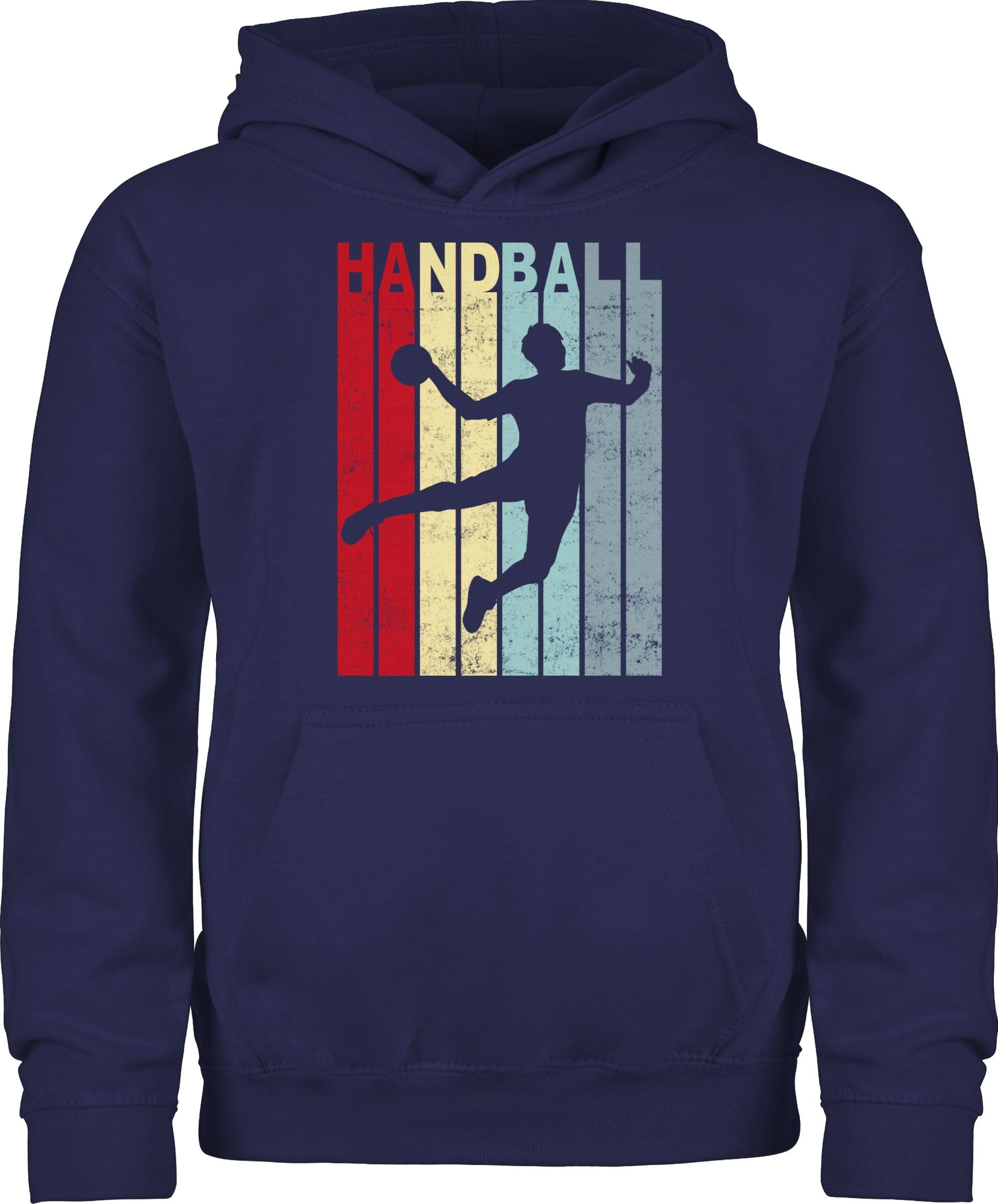 Shirtracer Hoodie Handballer Handballspieler Geschenk Sprungwurf Handball Kinder Sport Kleidung