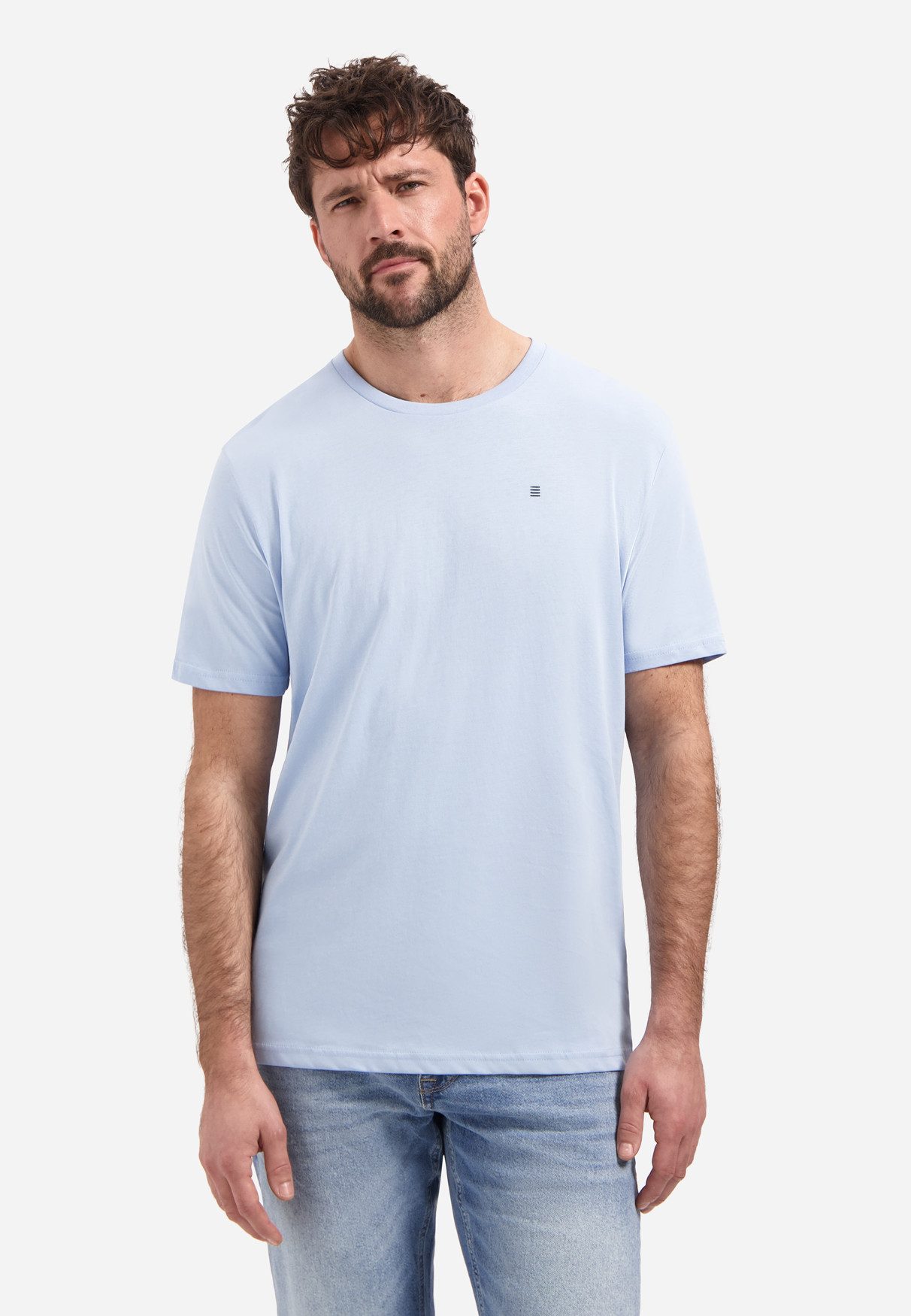 NO EXCESS Kurzarmshirt T-Shirt Crewneck Solid Basic - Herren T-Shirt - Baumwollshirt