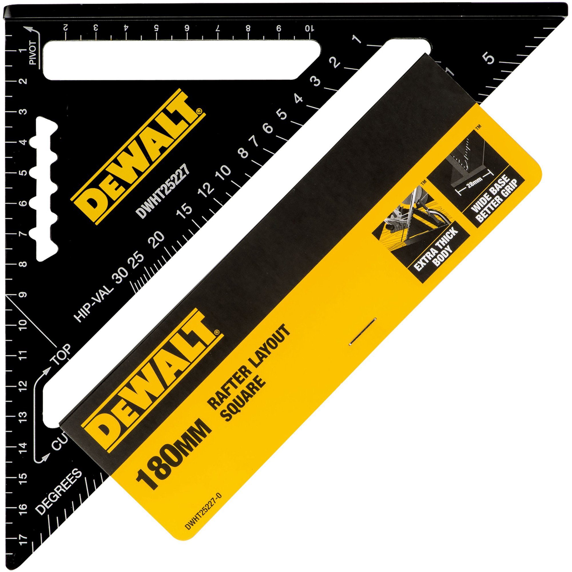 DeWalt Maßband DEWALT Speed Square-Anschlagwinkel, 18cm